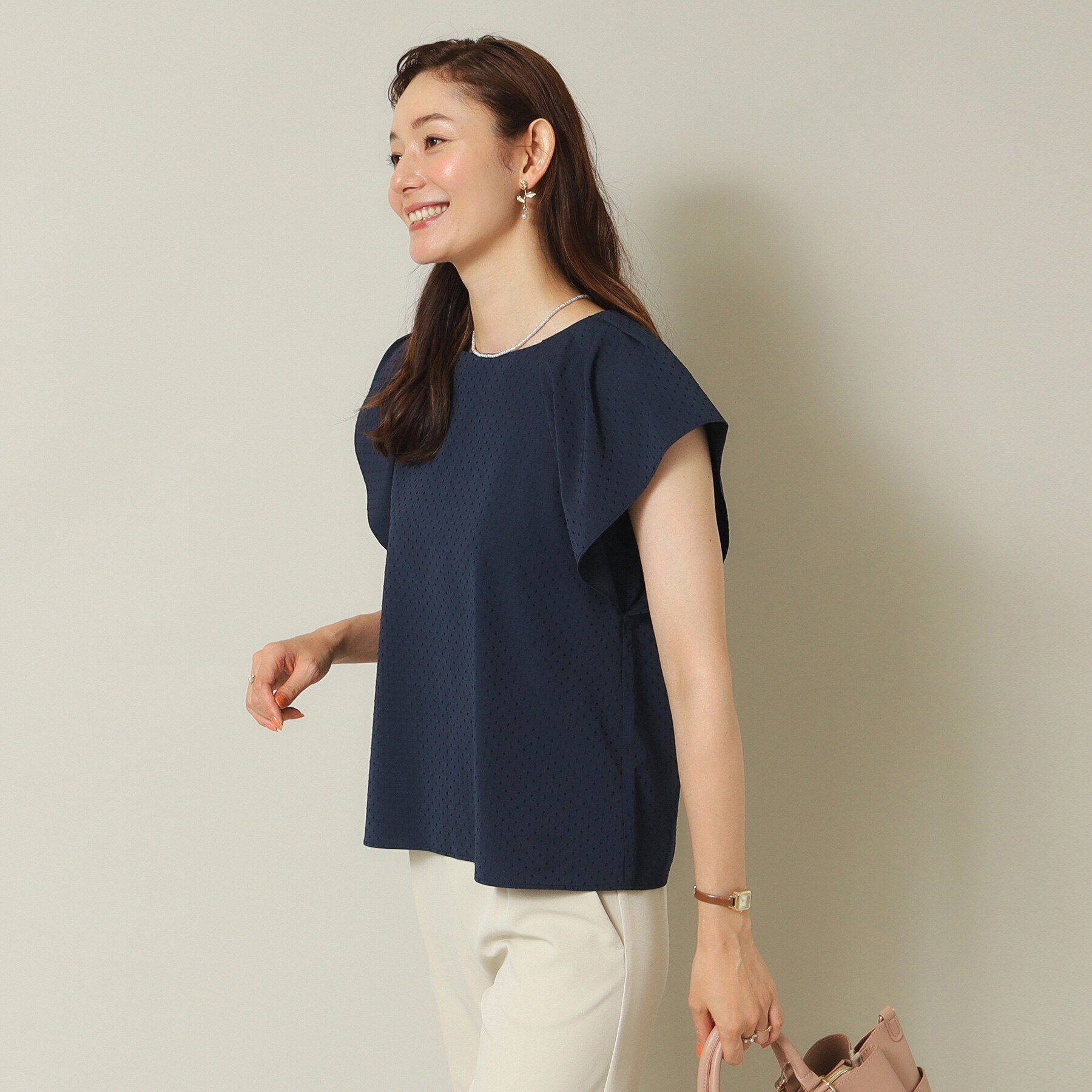 ITS&rsquo;DEMO「【通勤／手洗い可】ドットドビーブラウス」|シャツ・ブラウス|