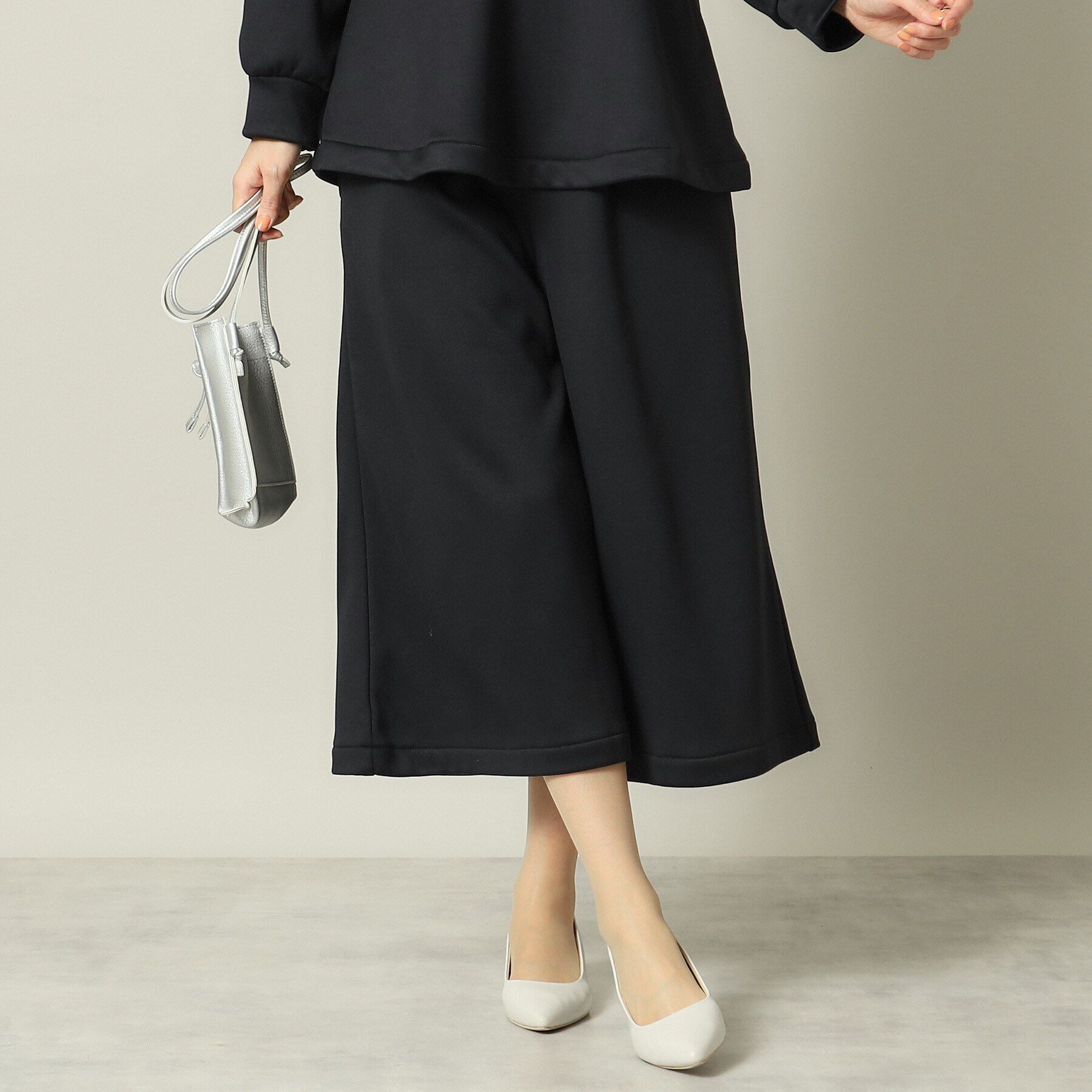 ITS&rsquo;DEMO「【手洗い可／後ろウエストゴム】裏起毛ガウチョパンツ」|その他|