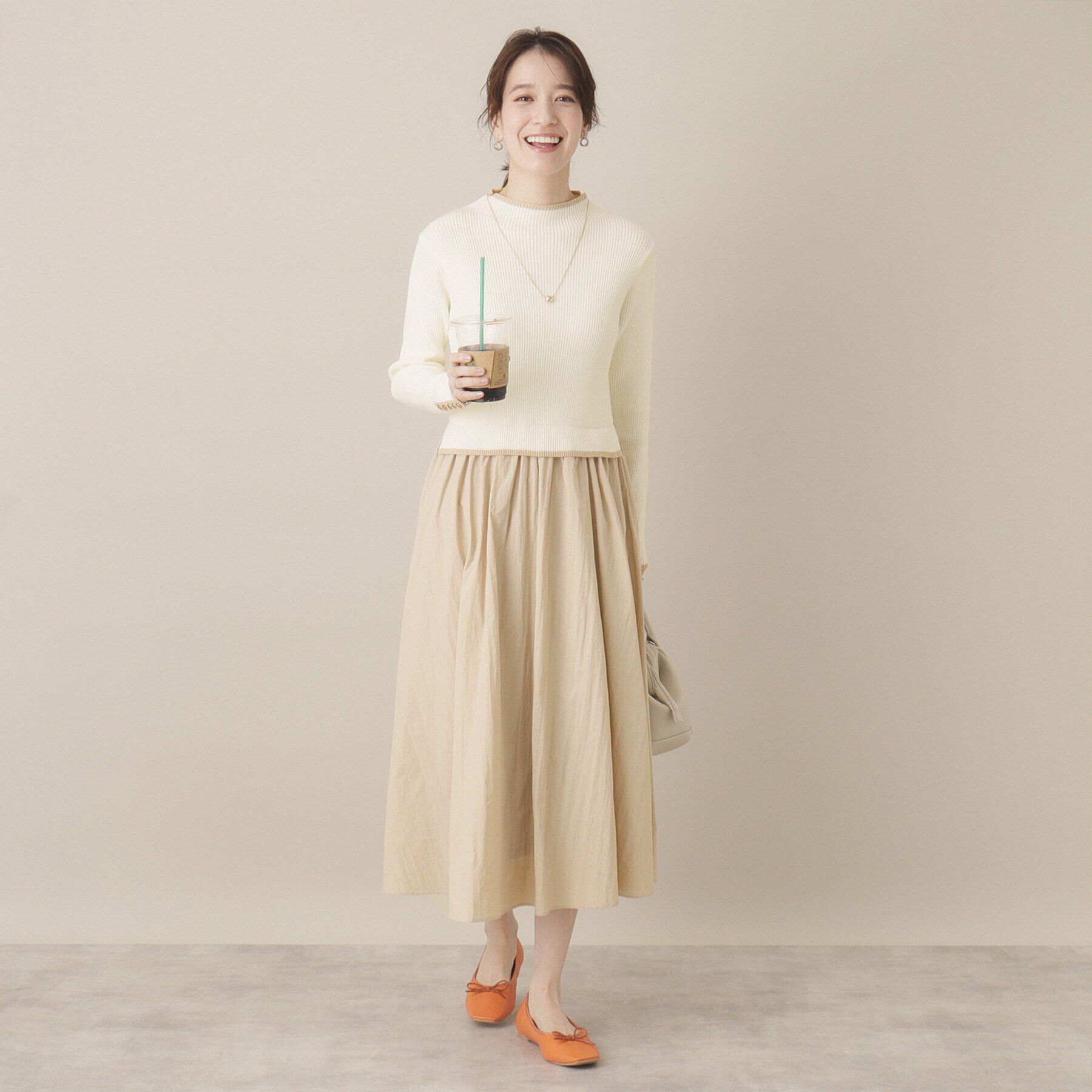 ITS&rsquo;DEMO「【手洗い可／ウエスト総ゴム】ドッキングワンピース」|ワンピース|