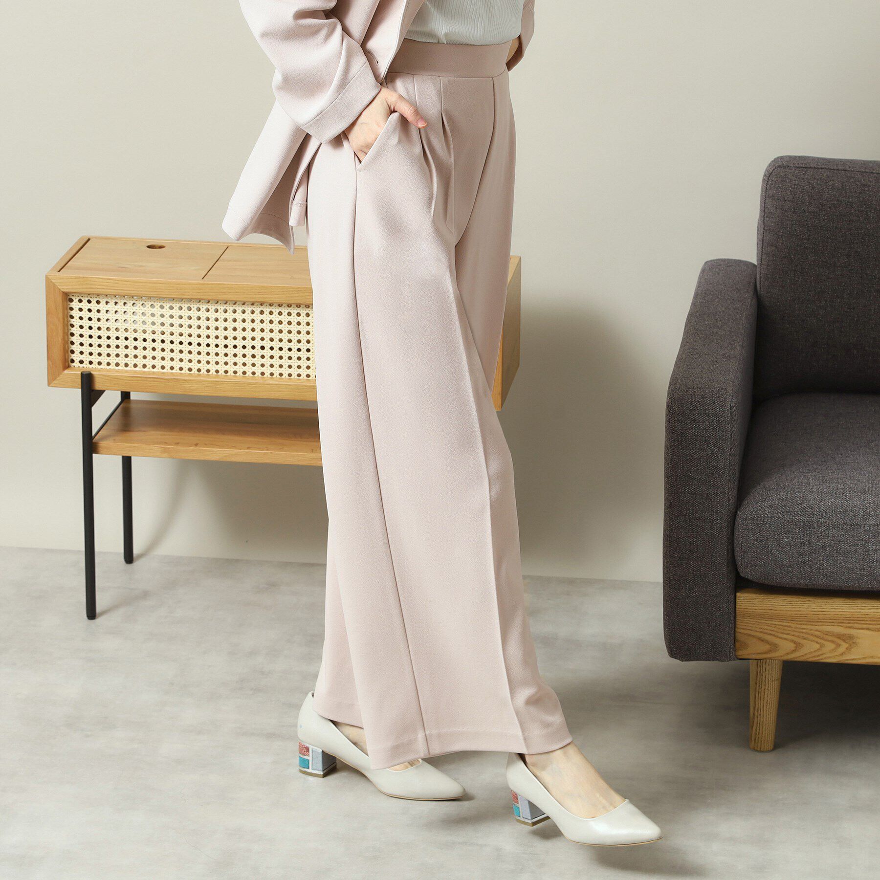 ITS&rsquo;DEMO「【洗濯機OK／吸水速乾／UVカット】カットジョーゼットパンツ」|その他|