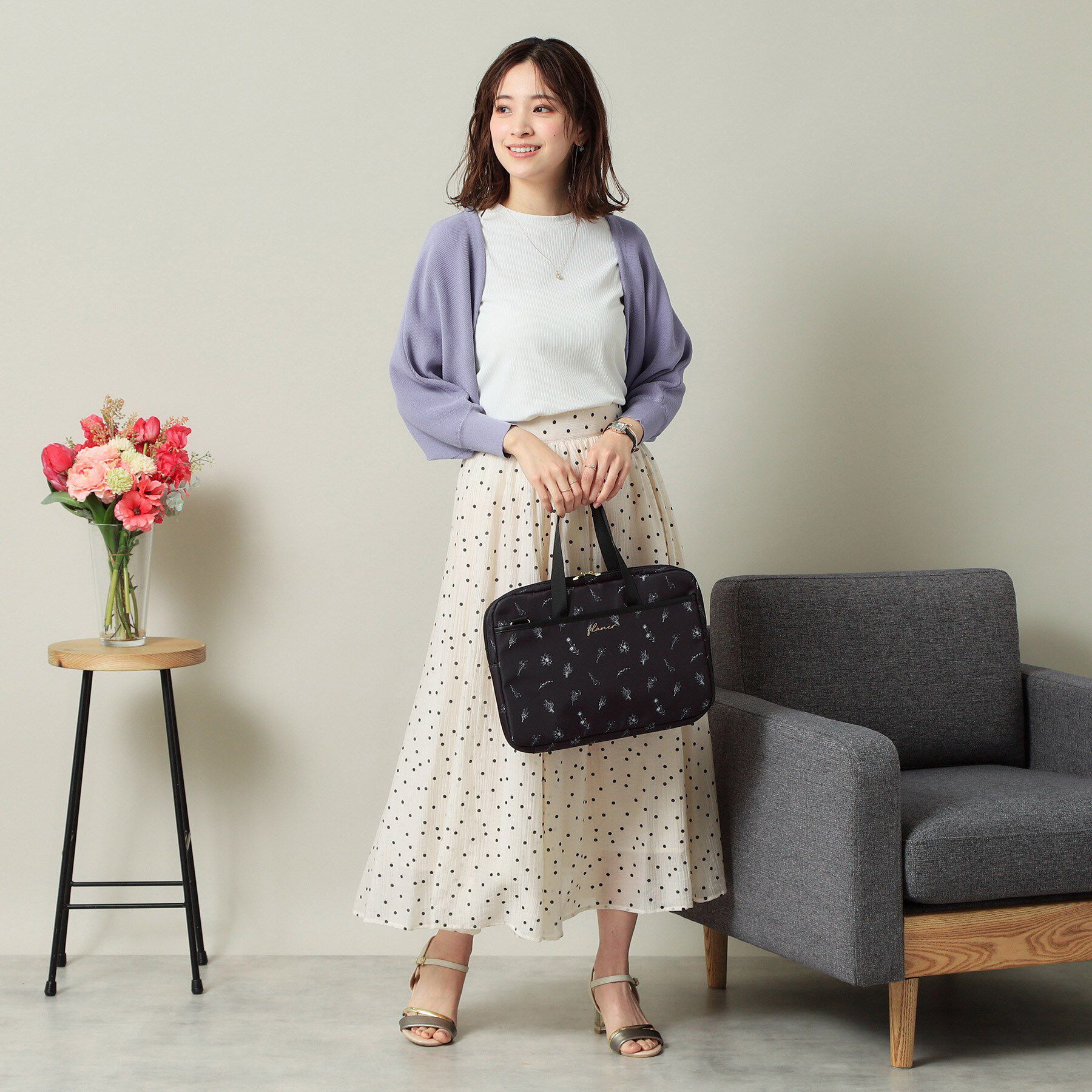 ITS&rsquo;DEMO「【3WAY／9ポケット／通勤】花柄PCトート」|トートバッグ|