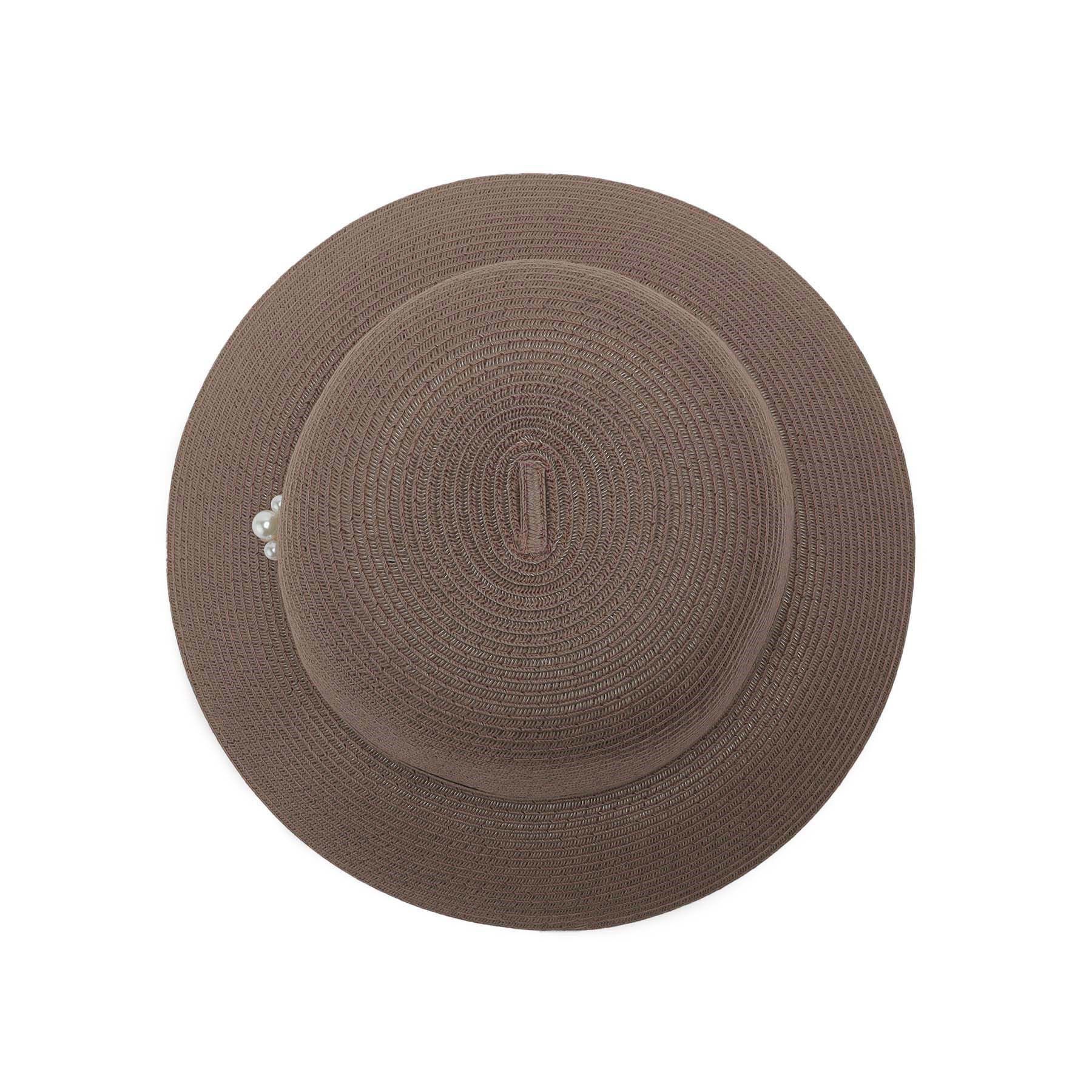 ITS&rsquo;DEMO「【サイズ調整可／手洗い可】パール調コシ巻きハット」|ハット|