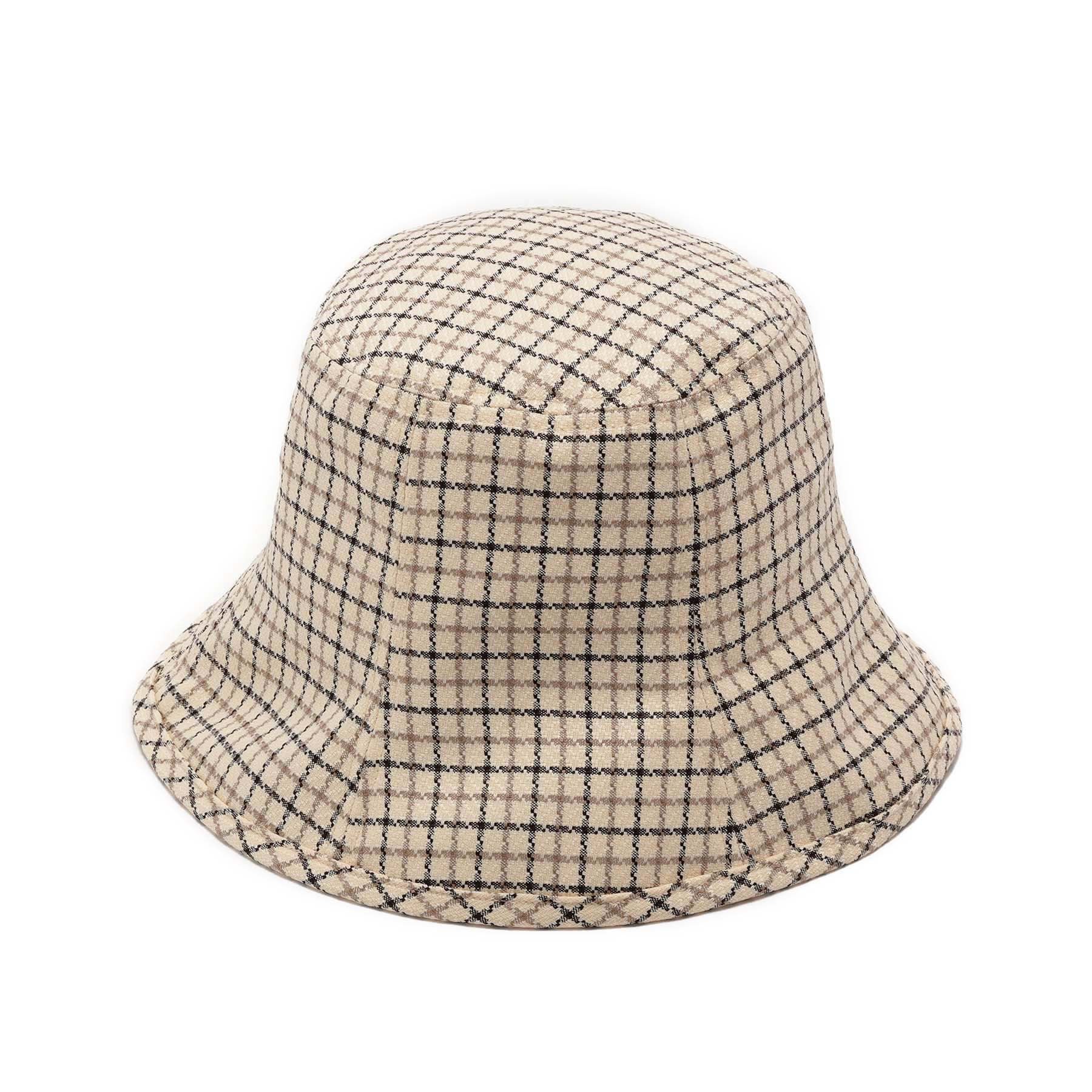 ITS&rsquo;DEMO「【サイズ調整可／手洗い可】サマーチェックチューリップハット」|ハット|ライトベージュ(25