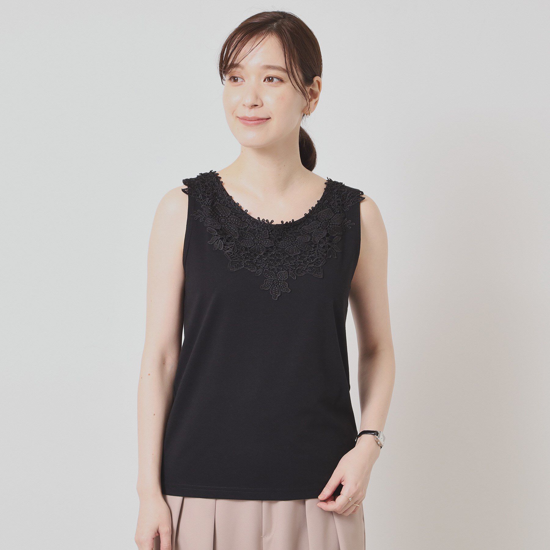ITS&rsquo;DEMO「【洗濯機OK】レースタンクトップ」|キャミソール|