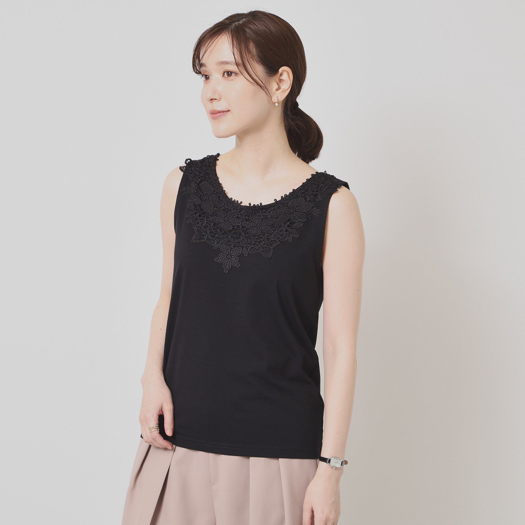 ITS&rsquo;DEMO「【洗濯機OK】レースタンクトップ」|キャミソール|
