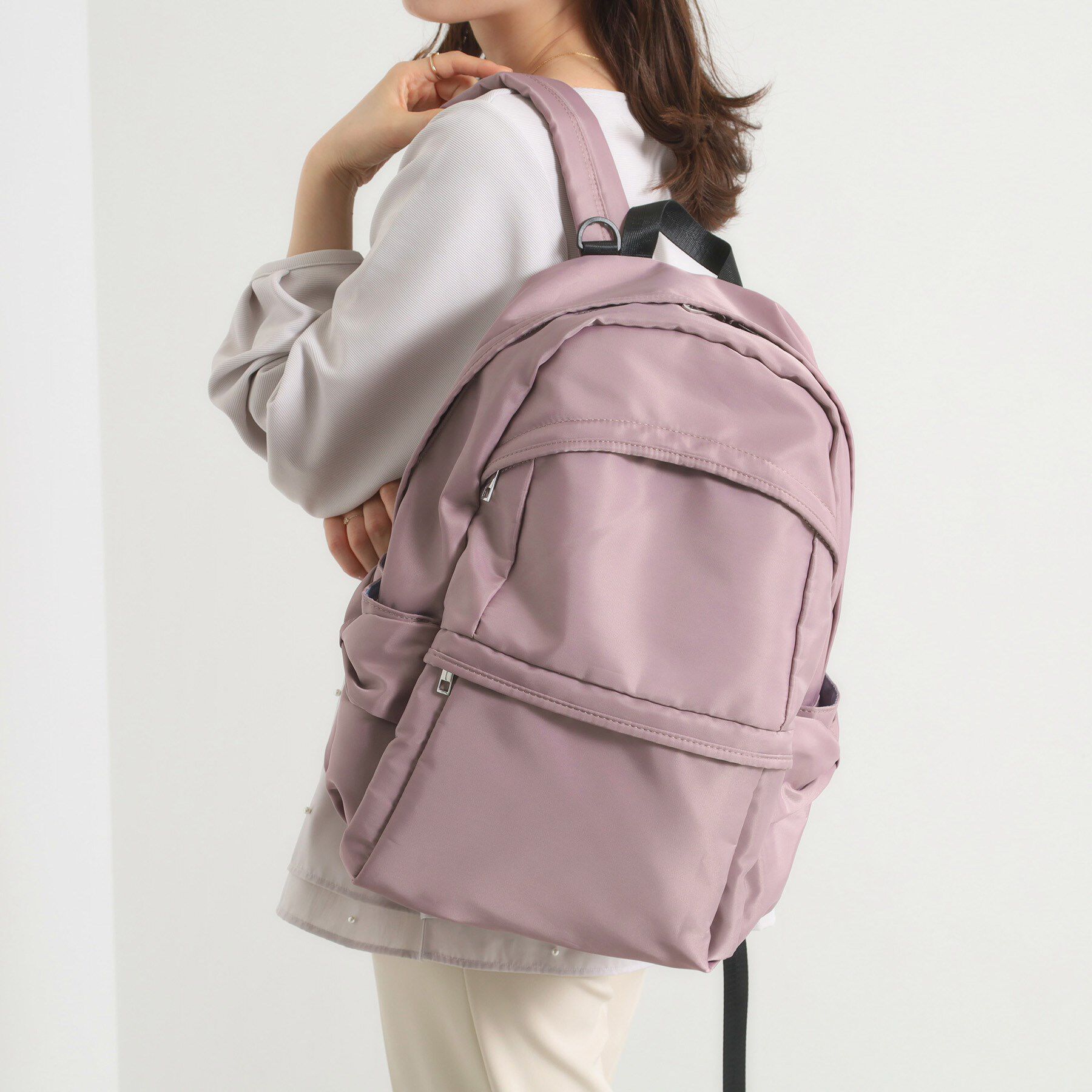 ITS&rsquo;DEMO「【撥水／12ポケット】リボンモチーフマザーズリュック」|リュック|ピンク(072)