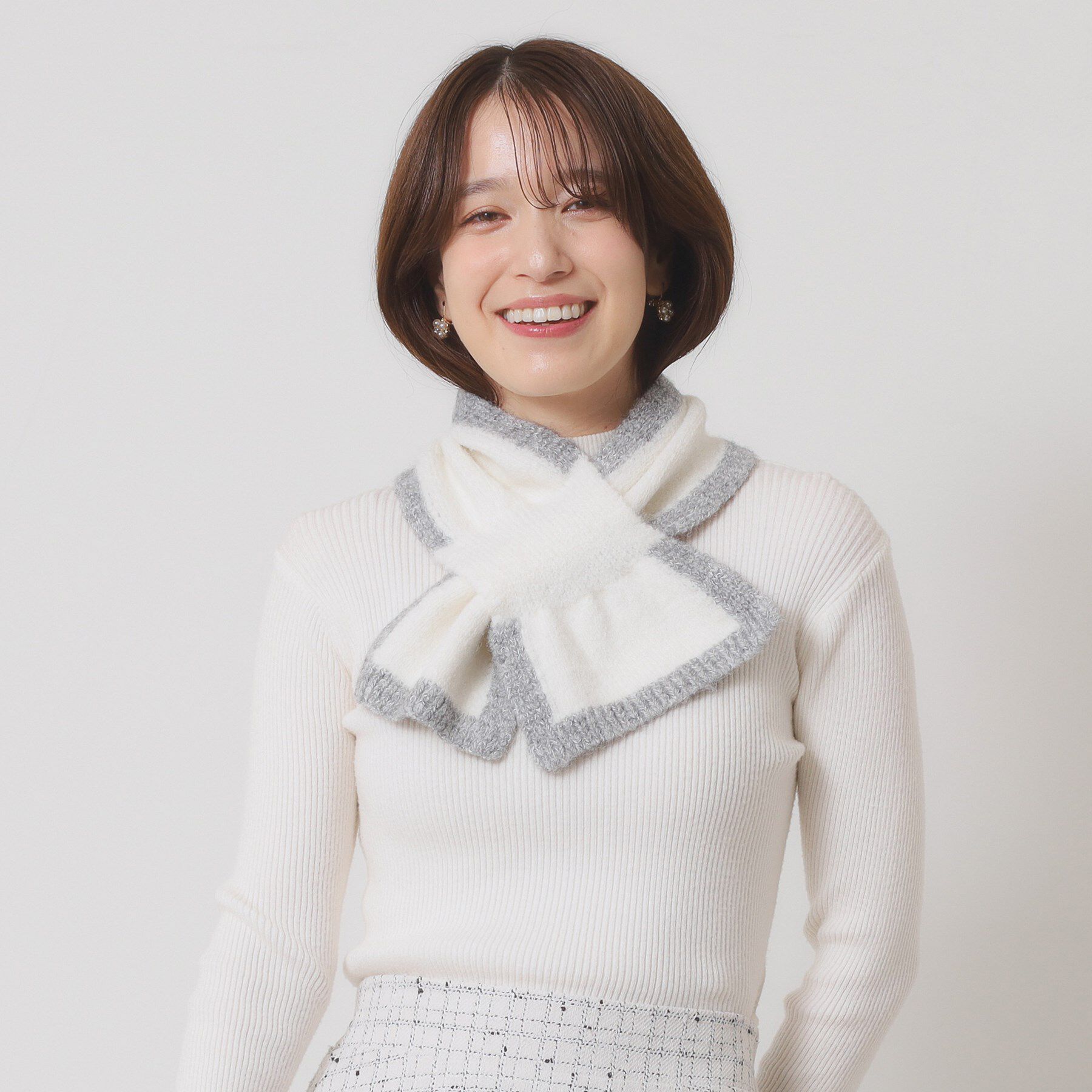 ITS&rsquo;DEMO「【手洗い可】吸湿発熱ニットティペット」|ストール|