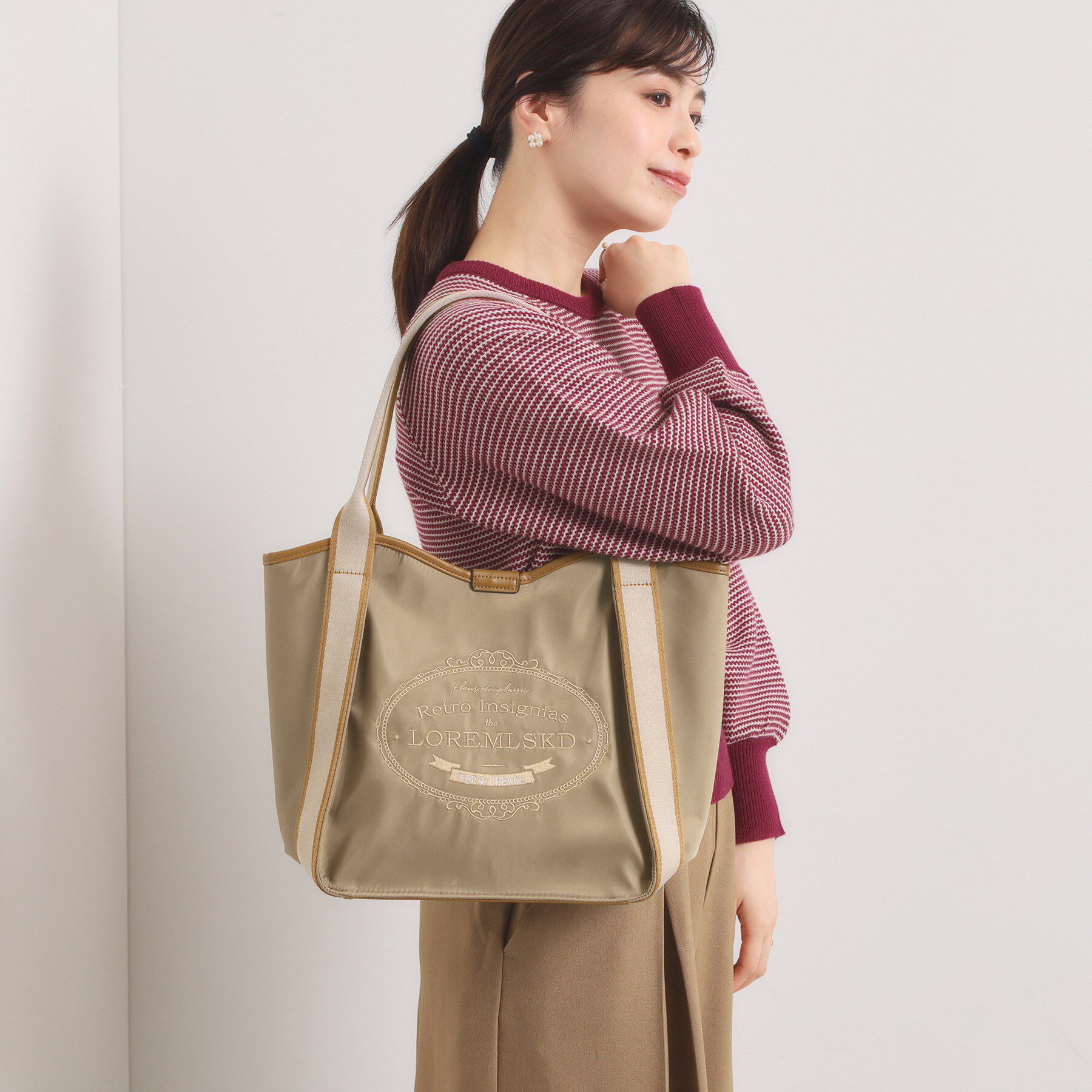 ITS&rsquo;DEMO「【A4対応】刺繍ロゴトート」|トートバッグ|