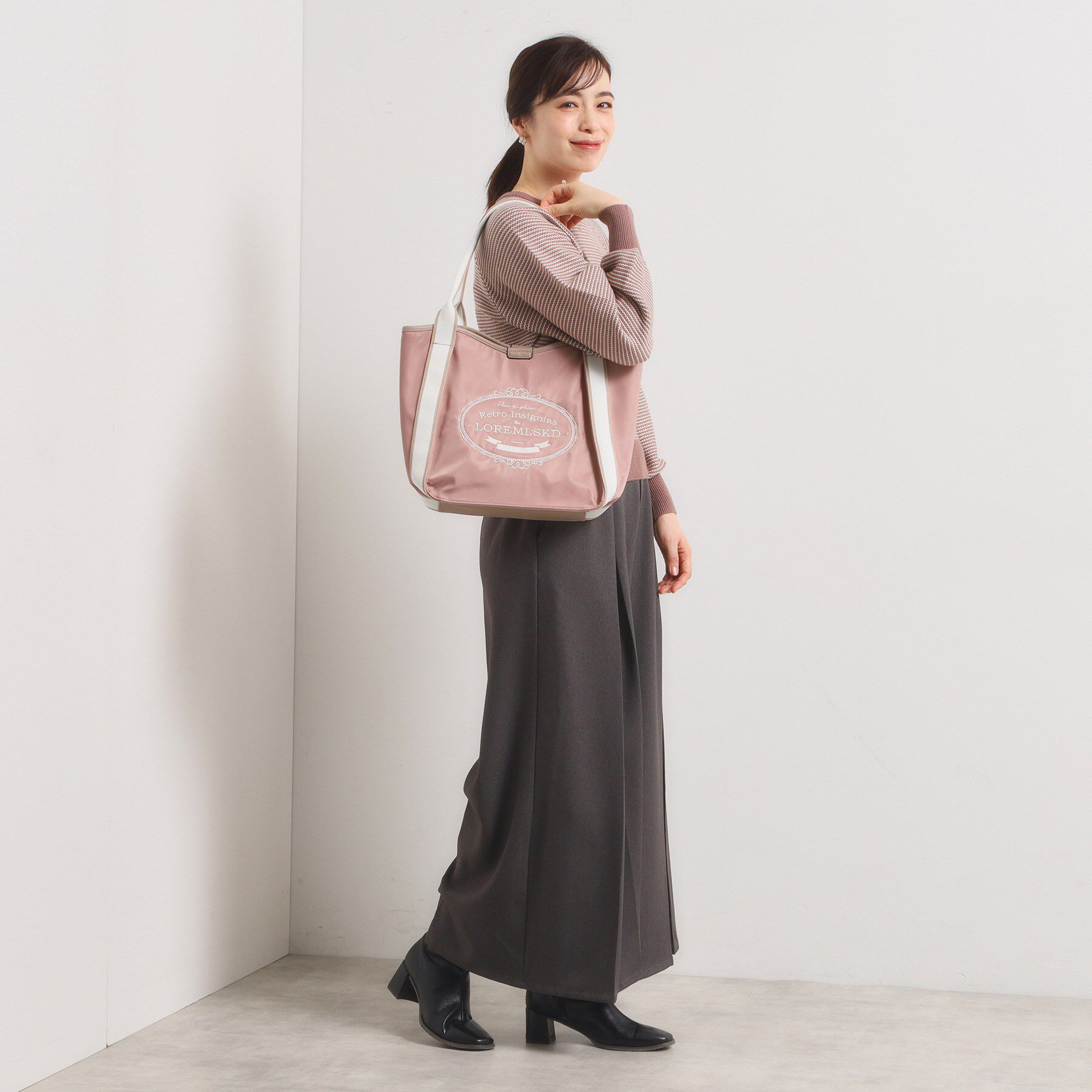 ITS&rsquo;DEMO「【A4対応】刺繍ロゴトート」|トートバッグ|