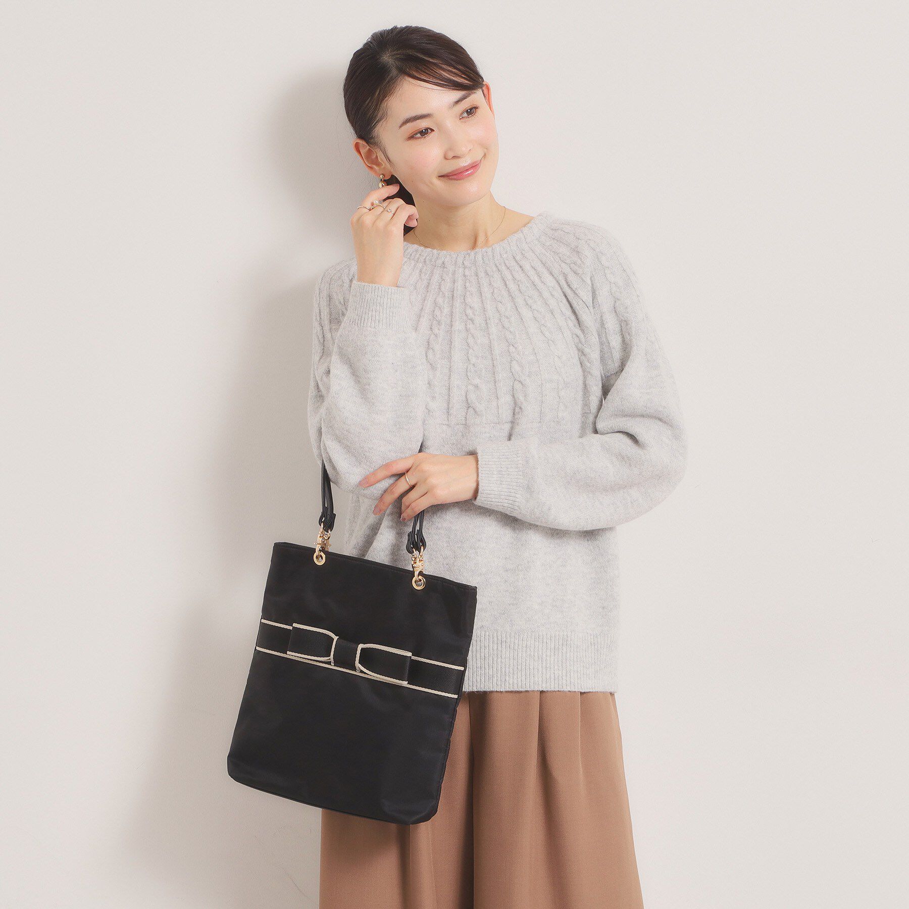 ITS&rsquo;DEMO「【A4対応】リボンサブトート」|トートバッグ|