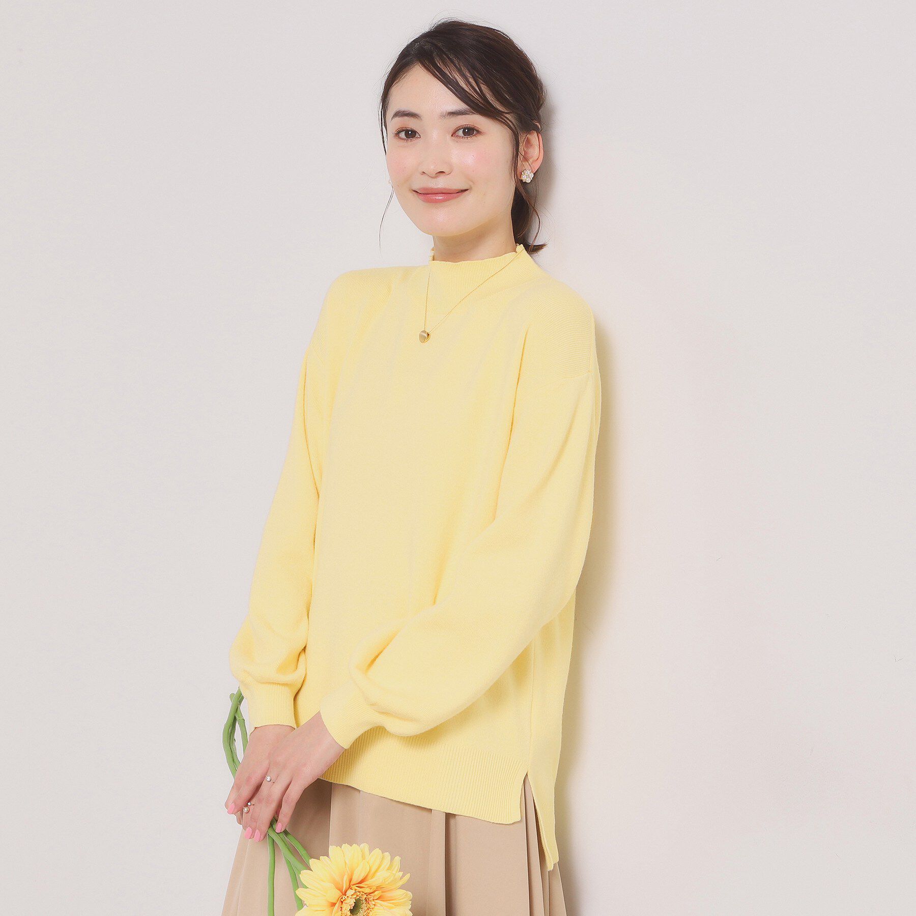 ITS&rsquo;DEMO「カラフルハイネックニット」|ニット・セーター|ライトイエロー(03