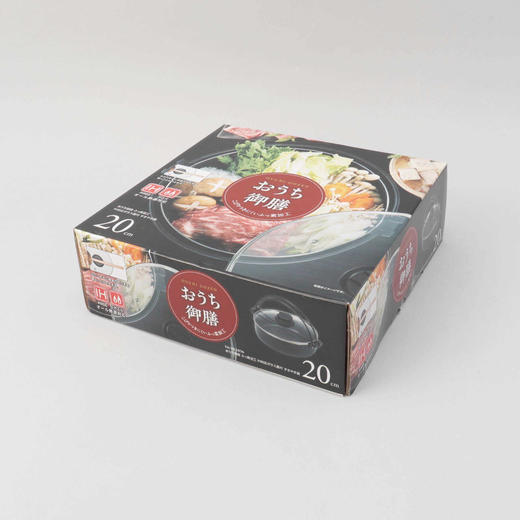 212 KITCHEN STORE「◆おうち御膳 ふっ素加工 IH対応 ガラス蓋付 すきやき鍋 20cm」|食器・キッチングッズ|