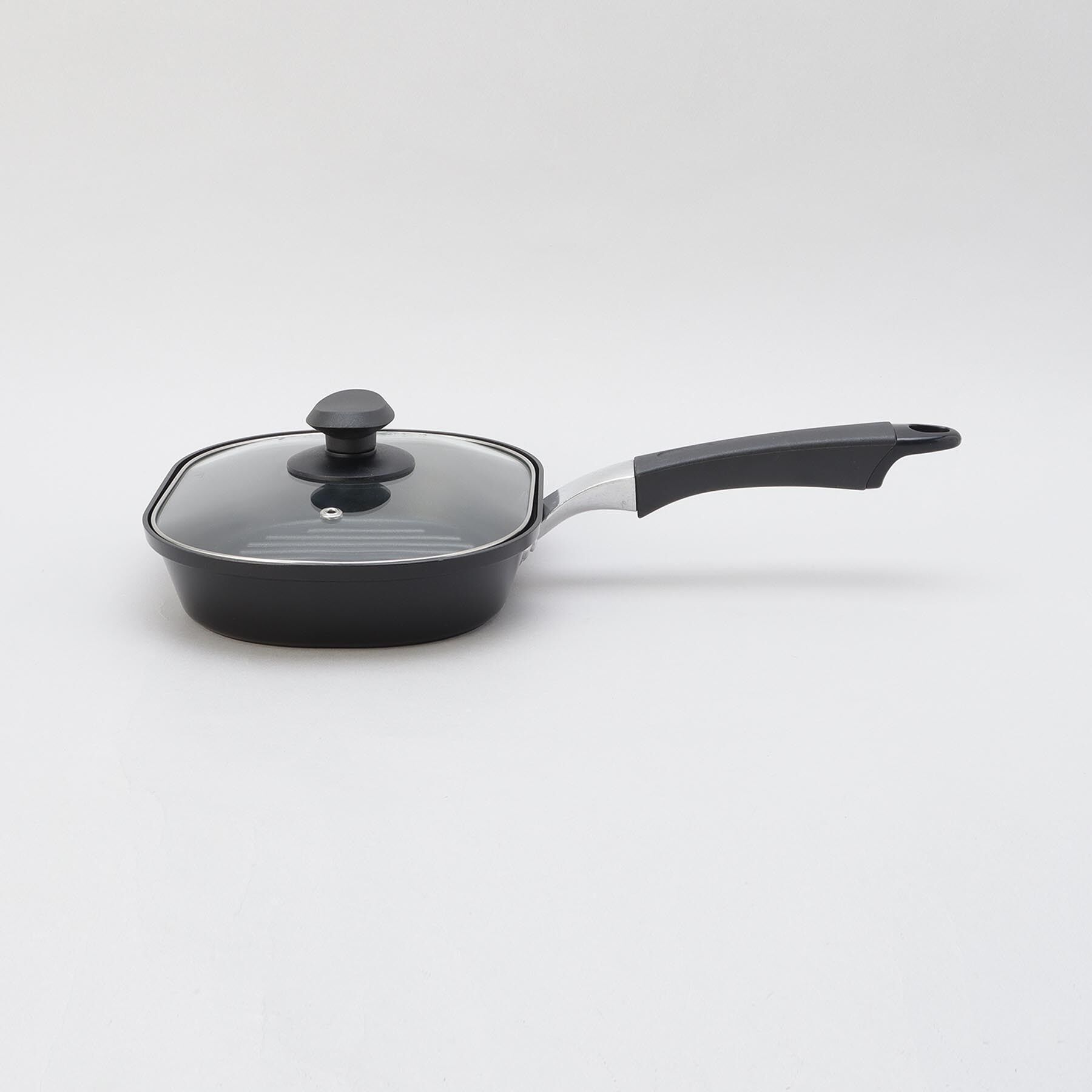 212 KITCHEN STORE「グリルファン ふっ素加工IH対応ガラス蓋付ワイドパン ミニ」|食器・キッチングッズ|