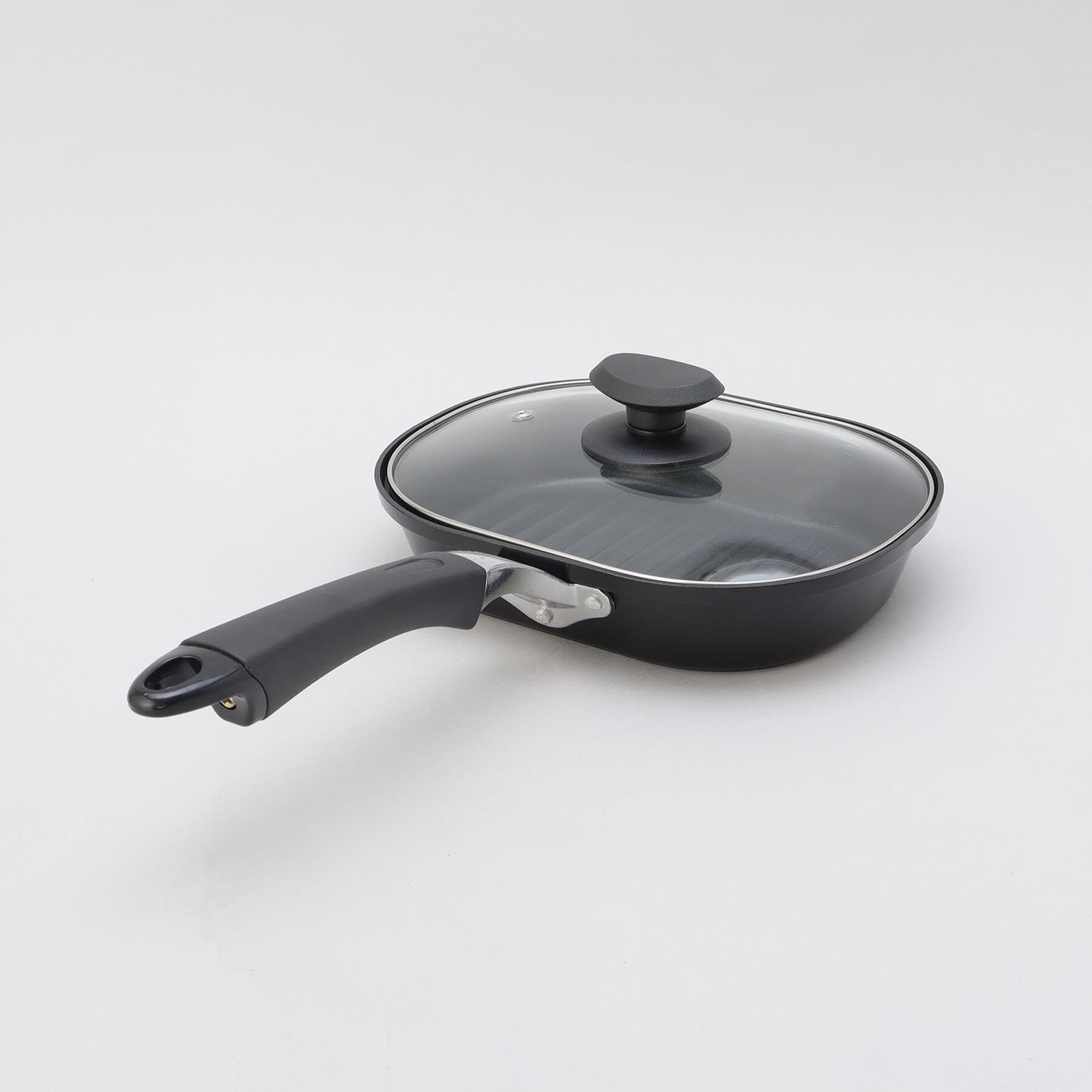 212 KITCHEN STORE「グリルファン ふっ素加工IH対応ガラス蓋付ワイドパン ミニ」|食器・キッチングッズ|