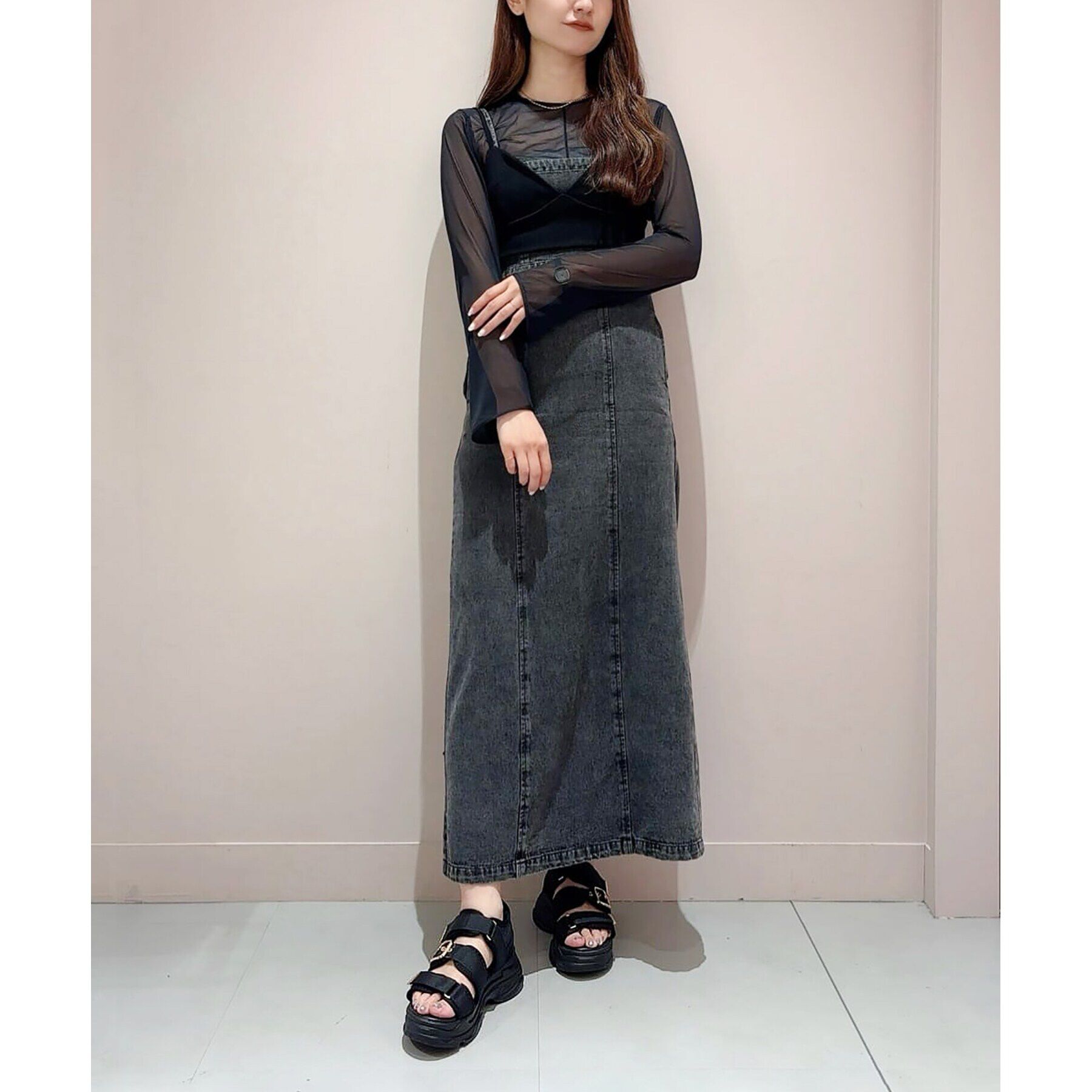 csT&P「軽量厚底ソール ゴールドベルトスポーツサンダル」|サンダル|