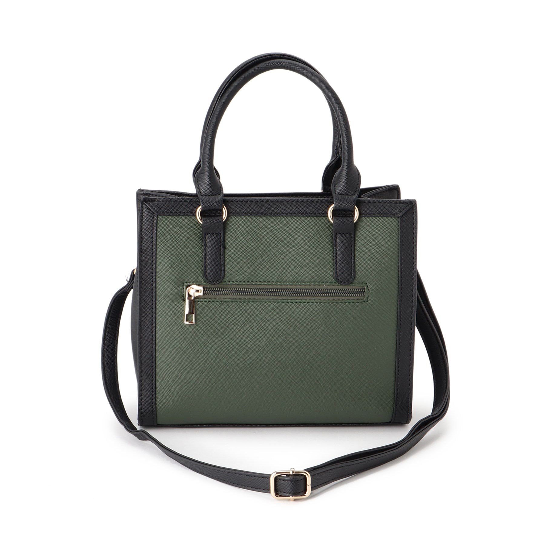 Ober Tashe「バイカラー2WAYスクエアショルダーミニトートバッグ」|ショルダー・メッセンジャー|