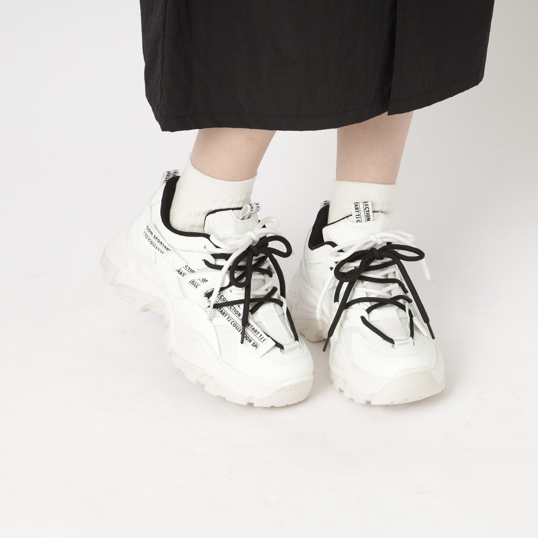 csT&P「厚底ロゴ柄ダッドスニーカー」|スニーカー|