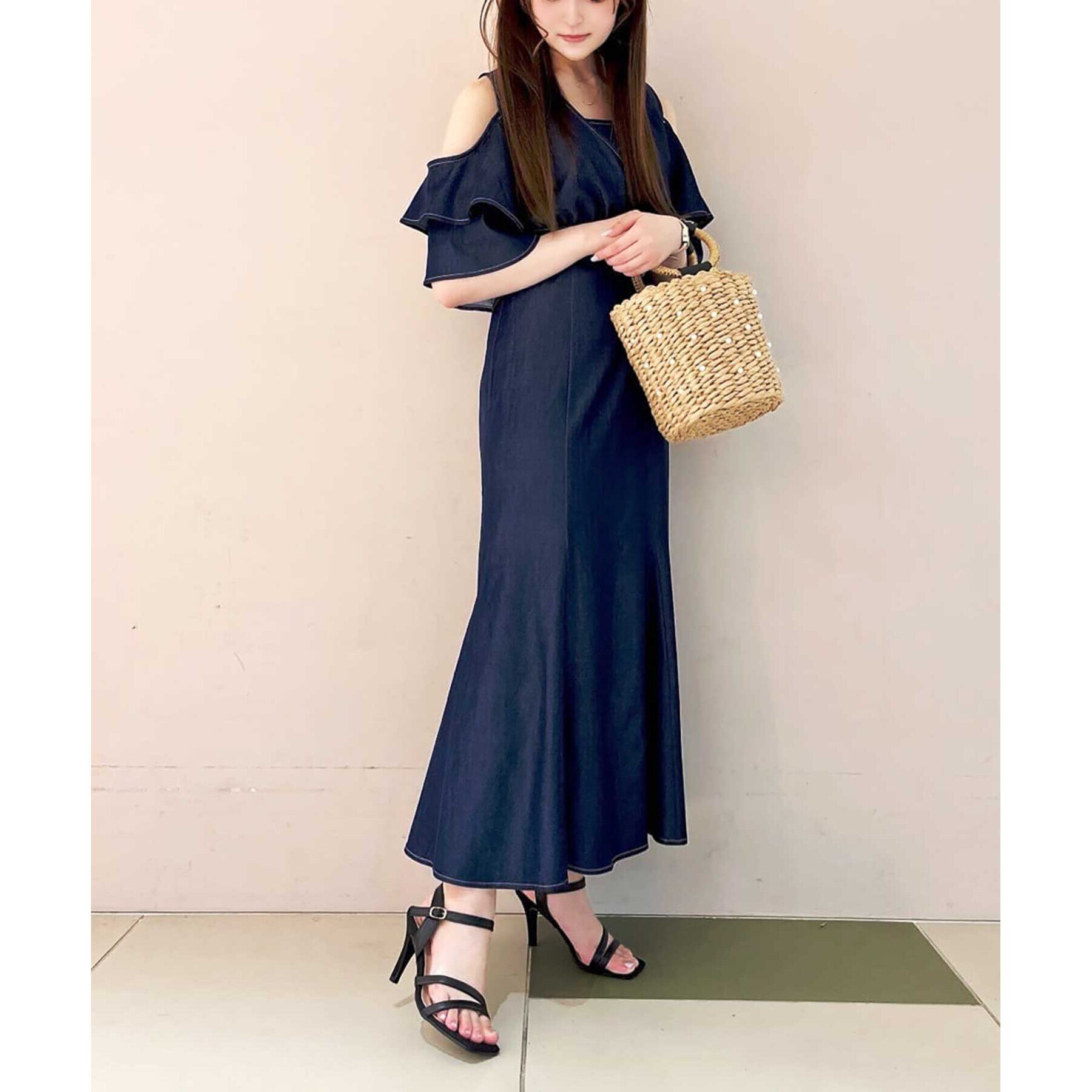 ESPERANZA「スクエアトゥ華奢ストラップサンダル 24SS」|サンダル|