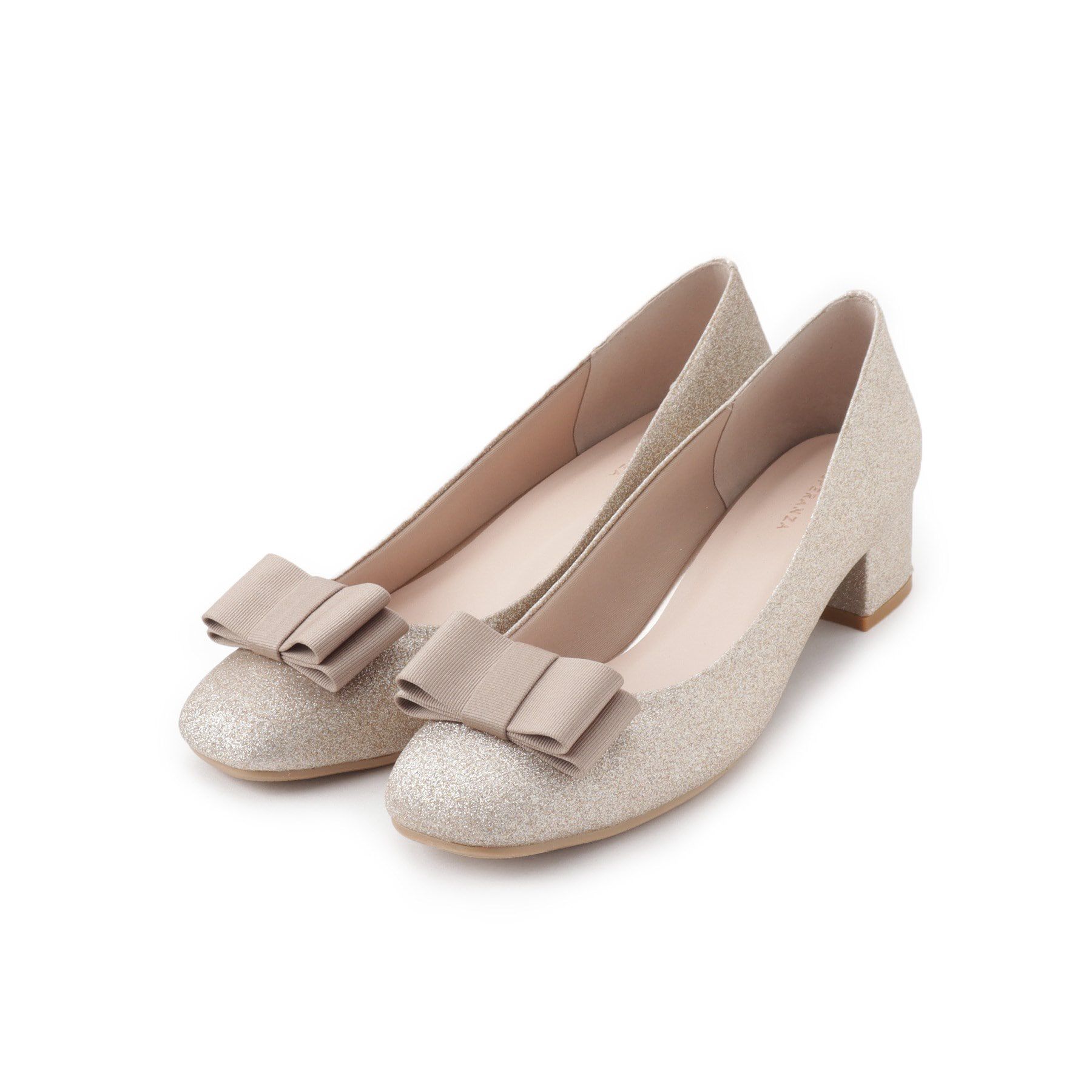 ESPERANZA「2WAYリボンスクエアトゥグリッターパンプス　結婚式二次会 パーティー 24SS」|パンプス|