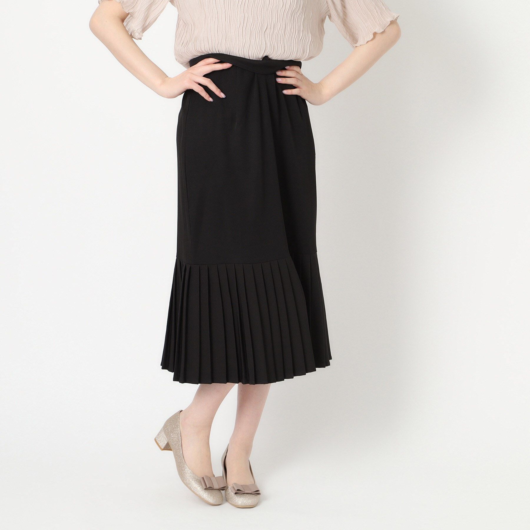 ESPERANZA「2WAYリボンスクエアトゥグリッターパンプス　結婚式二次会 パーティー 24SS」|パンプス|