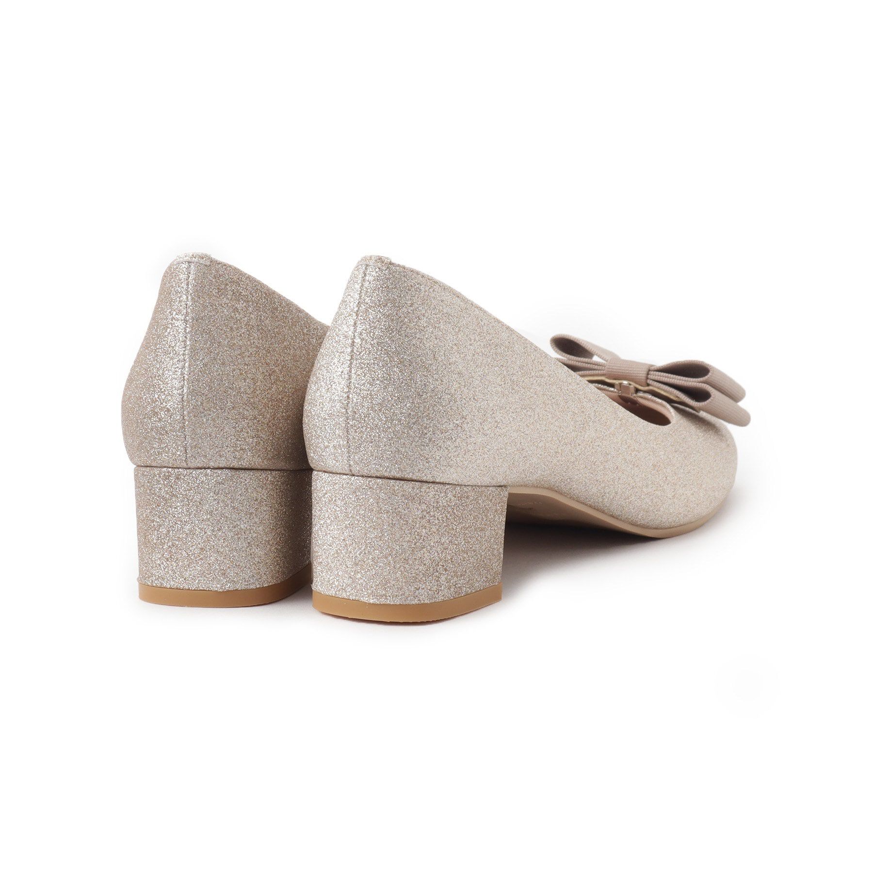 ESPERANZA「2WAYリボンスクエアトゥグリッターパンプス　結婚式二次会 パーティー 24SS」|パンプス|