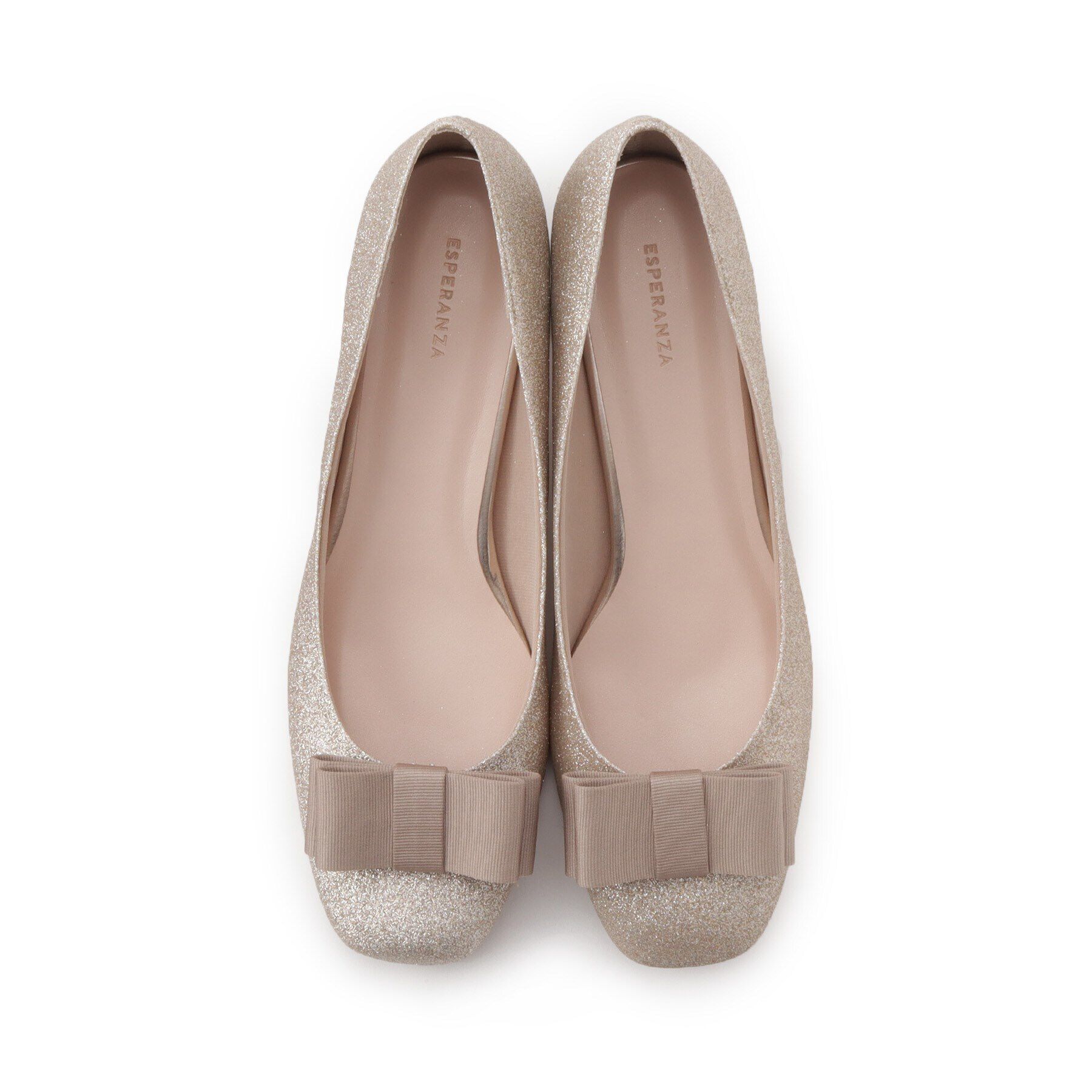 ESPERANZA「2WAYリボンスクエアトゥグリッターパンプス　結婚式二次会 パーティー 24SS」|パンプス|
