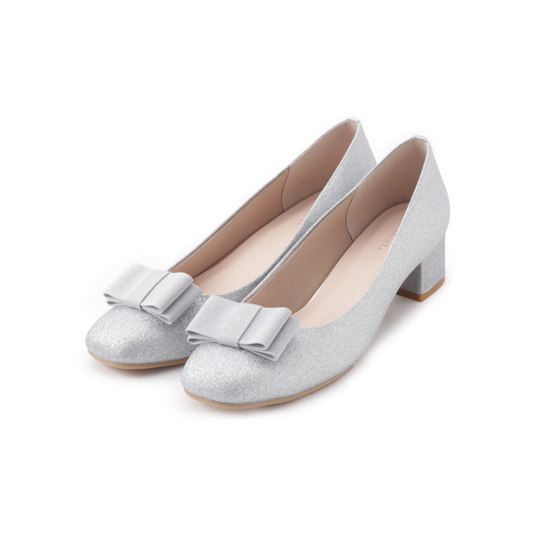 ESPERANZA「2WAYリボンスクエアトゥグリッターパンプス　結婚式二次会 パーティー 24SS」|パンプス|ｼﾙﾊﾞｰ(208)