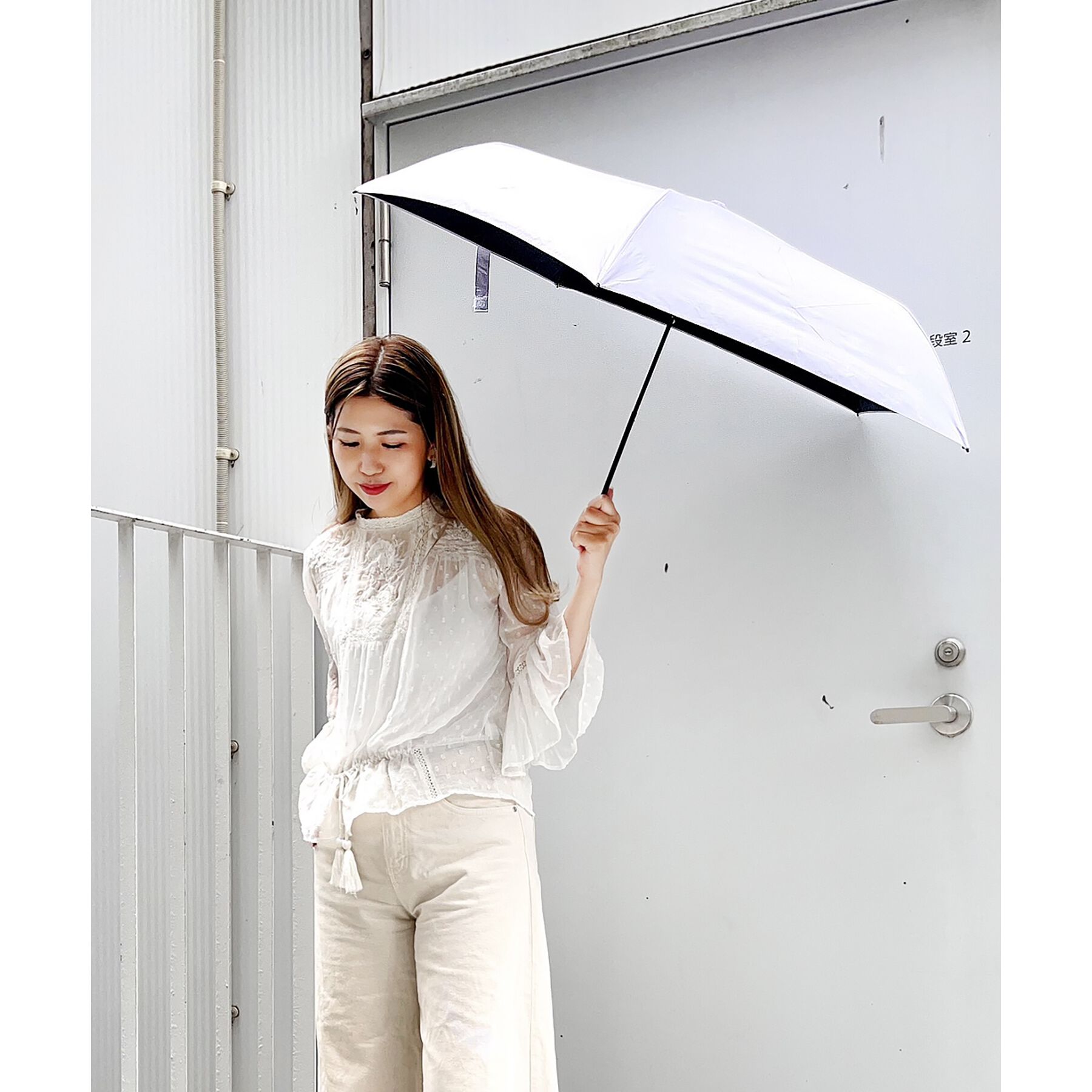 Ober Tashe「【軽量約120g/紫外線遮蔽率99.9％以上/遮光率99.9％以上/晴雨兼用/日傘/折りたたみ傘/U」|傘|