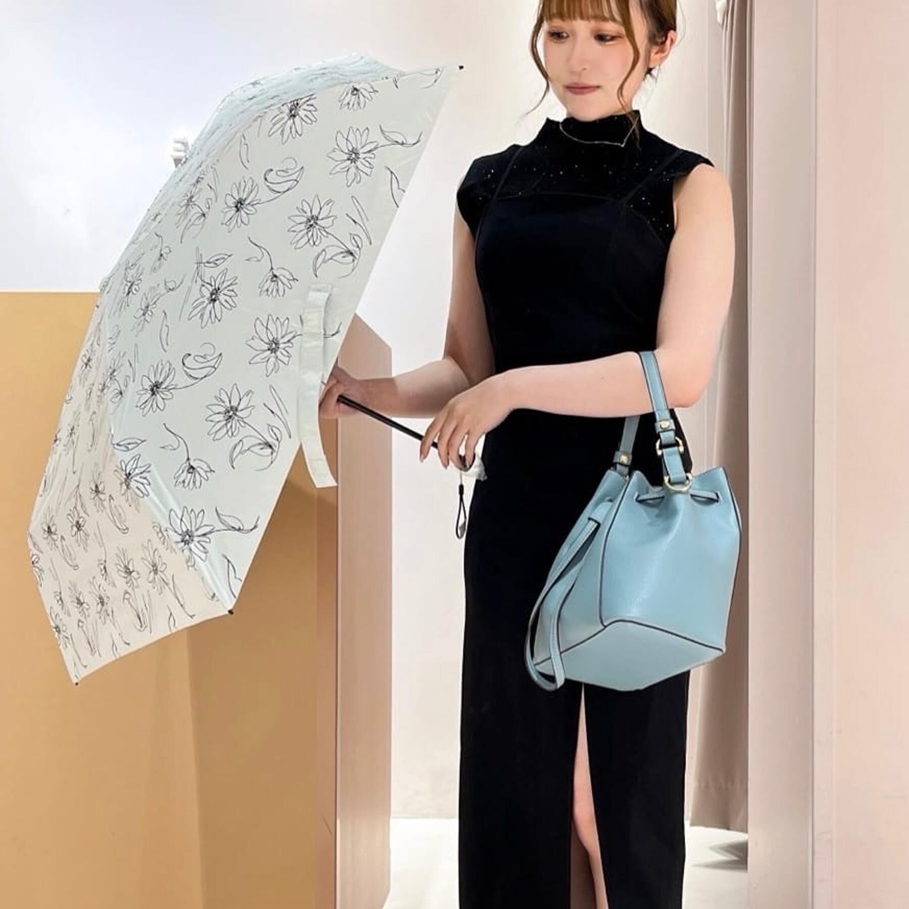 Ober Tashe「【軽量約120g/紫外線遮蔽率99.9％以上/遮光率99.9％以上/晴雨兼用/日傘/折りたたみ傘/U」|傘|