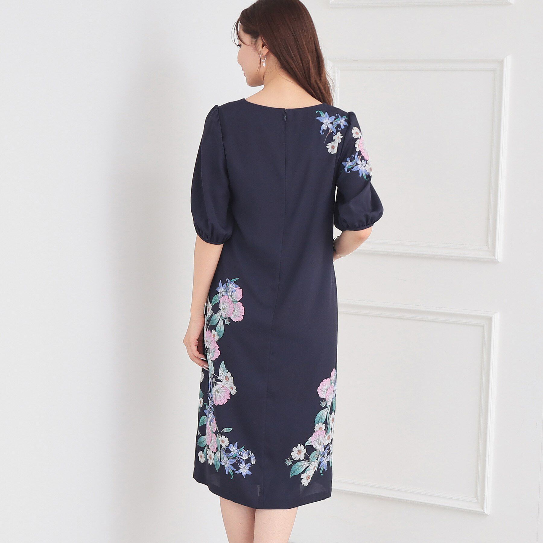 SunaUna「【＆yours project／パネル柄】フラワープリントワンピース」|ワンピース|