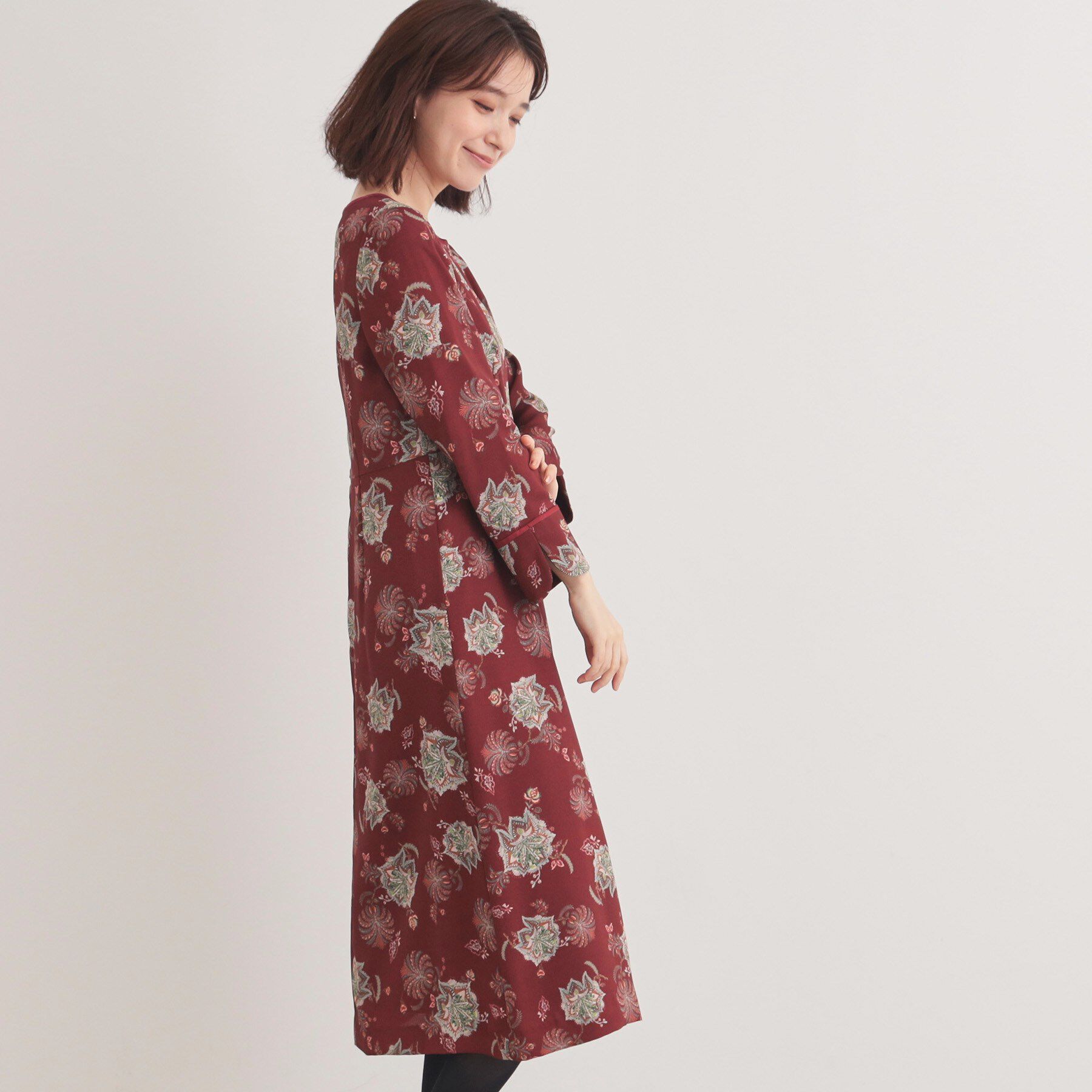 SunaUna「【＆yours project／SS～L】オリエンタルプリントワンピース」|ワンピース|