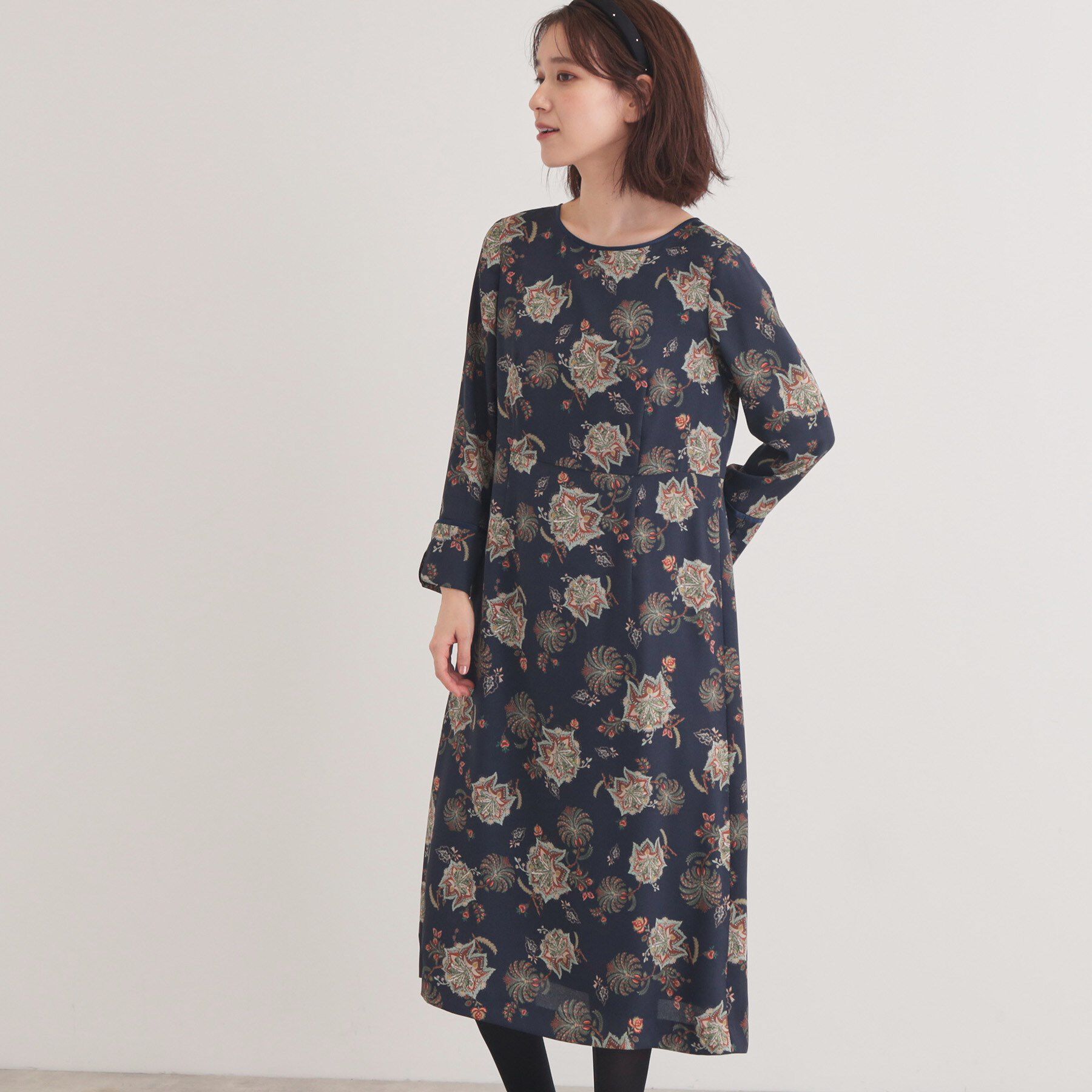 SunaUna「【＆yours project／SS～L】オリエンタルプリントワンピース」|ワンピース|