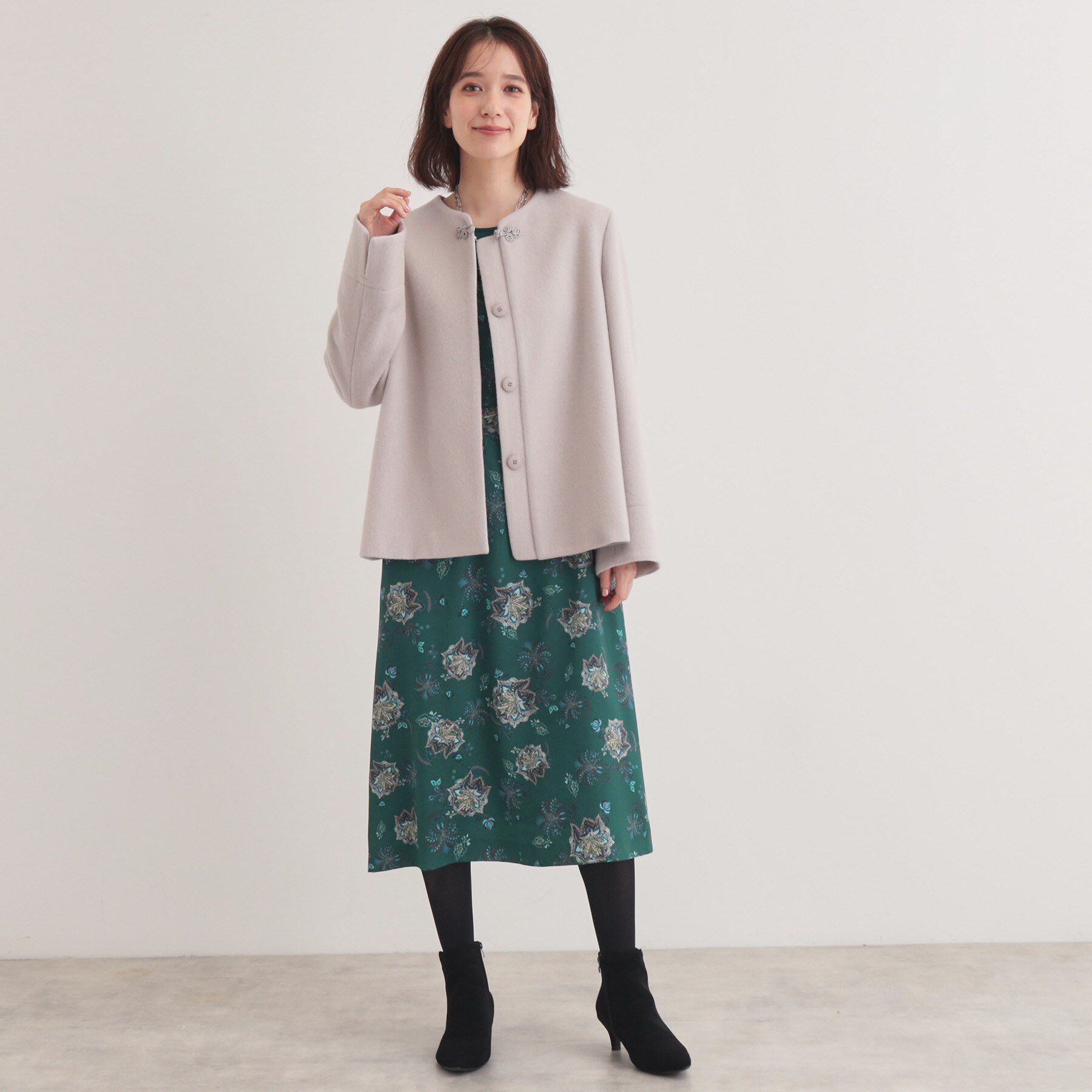 SunaUna「【＆yours project／SS～L】オリエンタルプリントワンピース」|ワンピース|