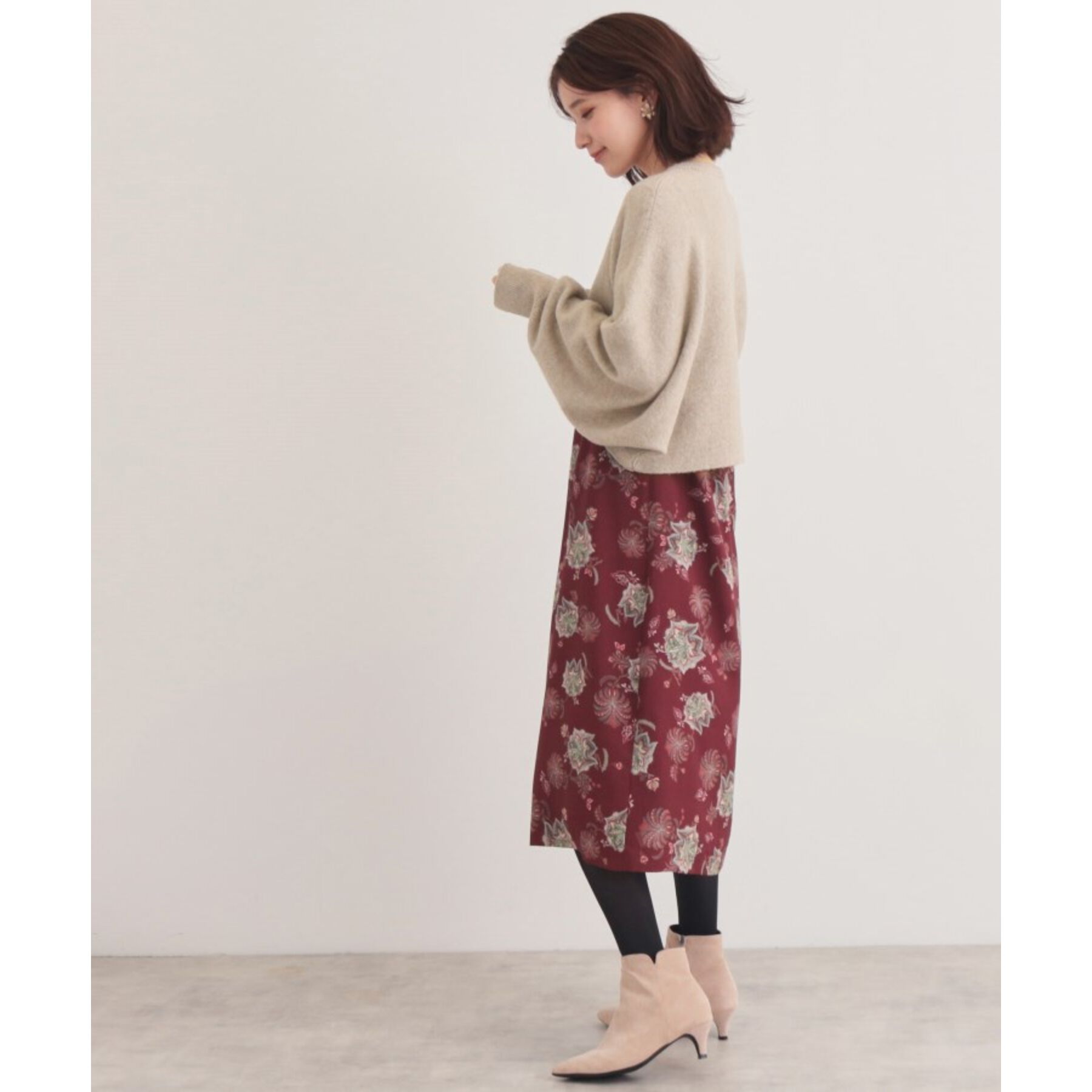 SunaUna「【＆yours project／SS～L】オリエンタルプリントワンピース」|ワンピース|