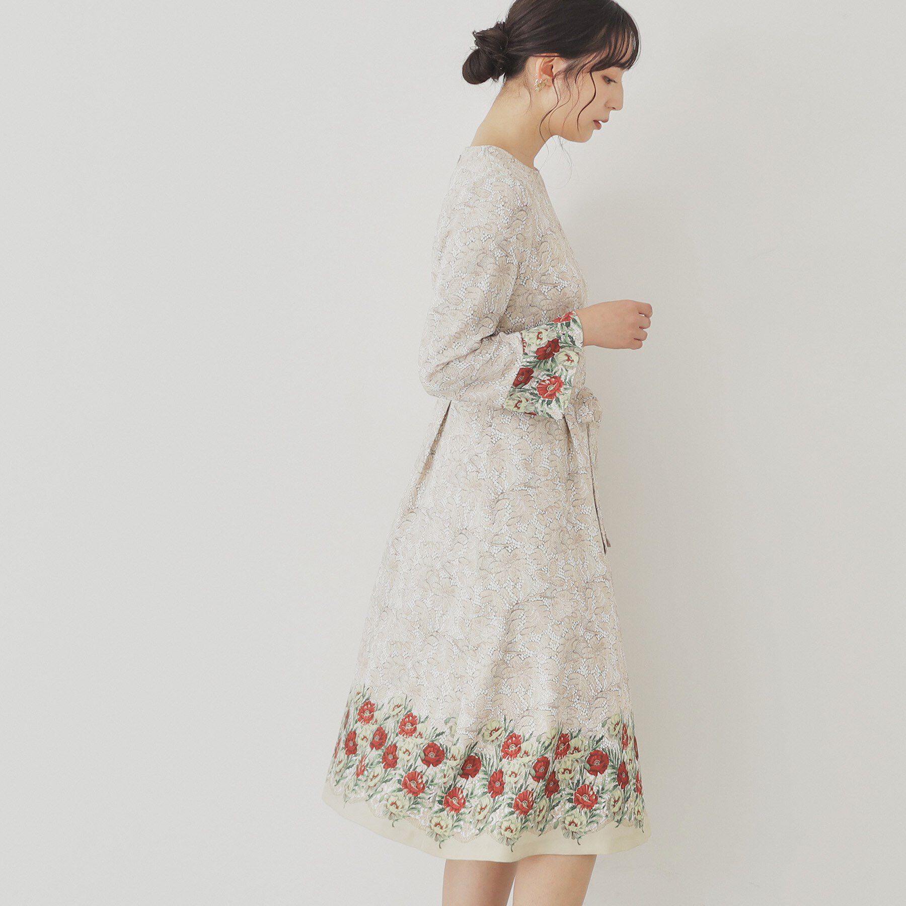 SunaUna「【SS～Lサイズ展開/＆yours project】総柄フラワープリントワンピース」|ワンピース|