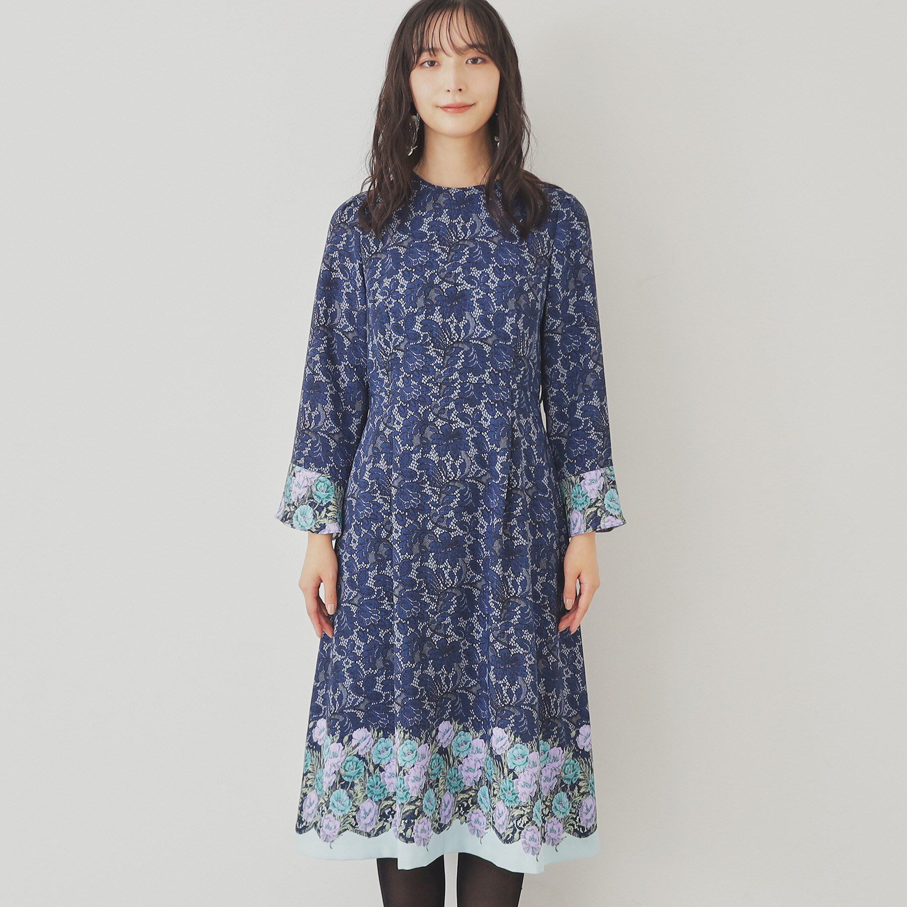 SunaUna「【SS～Lサイズ展開/＆yours project】総柄フラワープリントワンピース」|ワンピース|