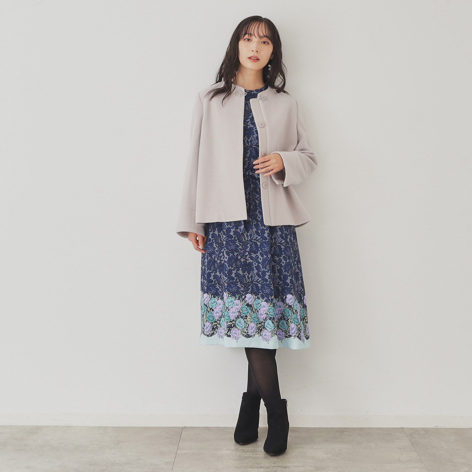 SunaUna「【SS～Lサイズ展開/＆yours project】総柄フラワープリントワンピース」|ワンピース|