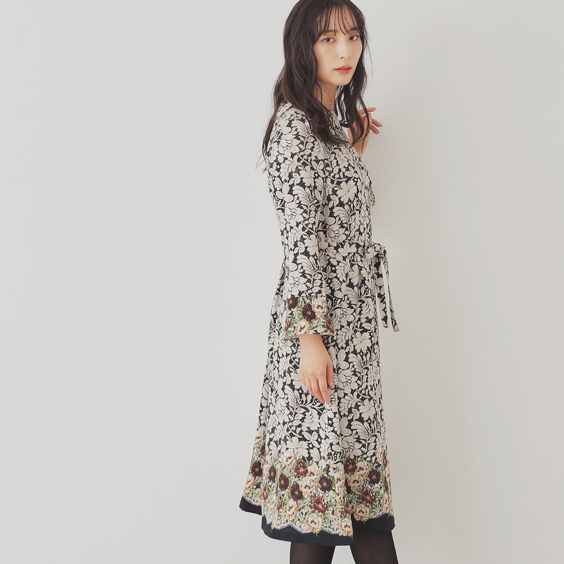 SunaUna「【SS～Lサイズ展開/＆yours project】総柄フラワープリントワンピース」|ワンピース|