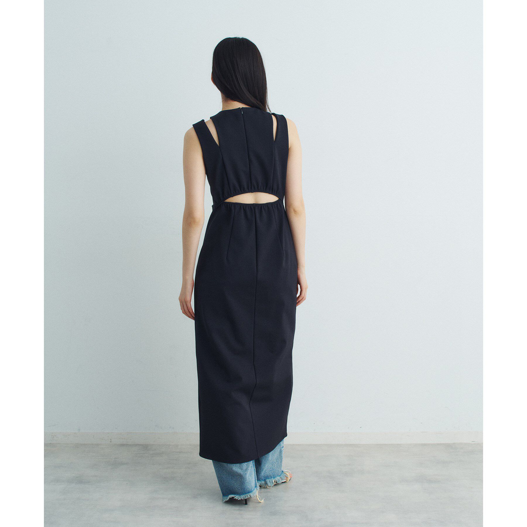 CODE A「slit jersey dress」|ワンピース|