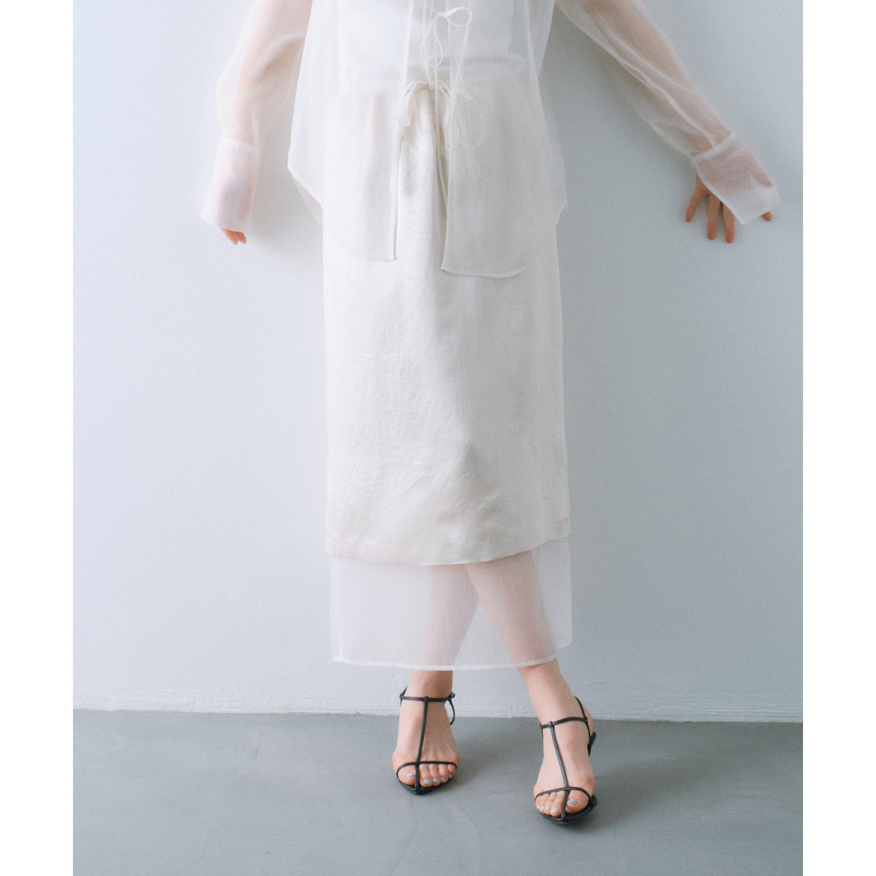 CODE A「sheer washer layered skirt」|スカート|