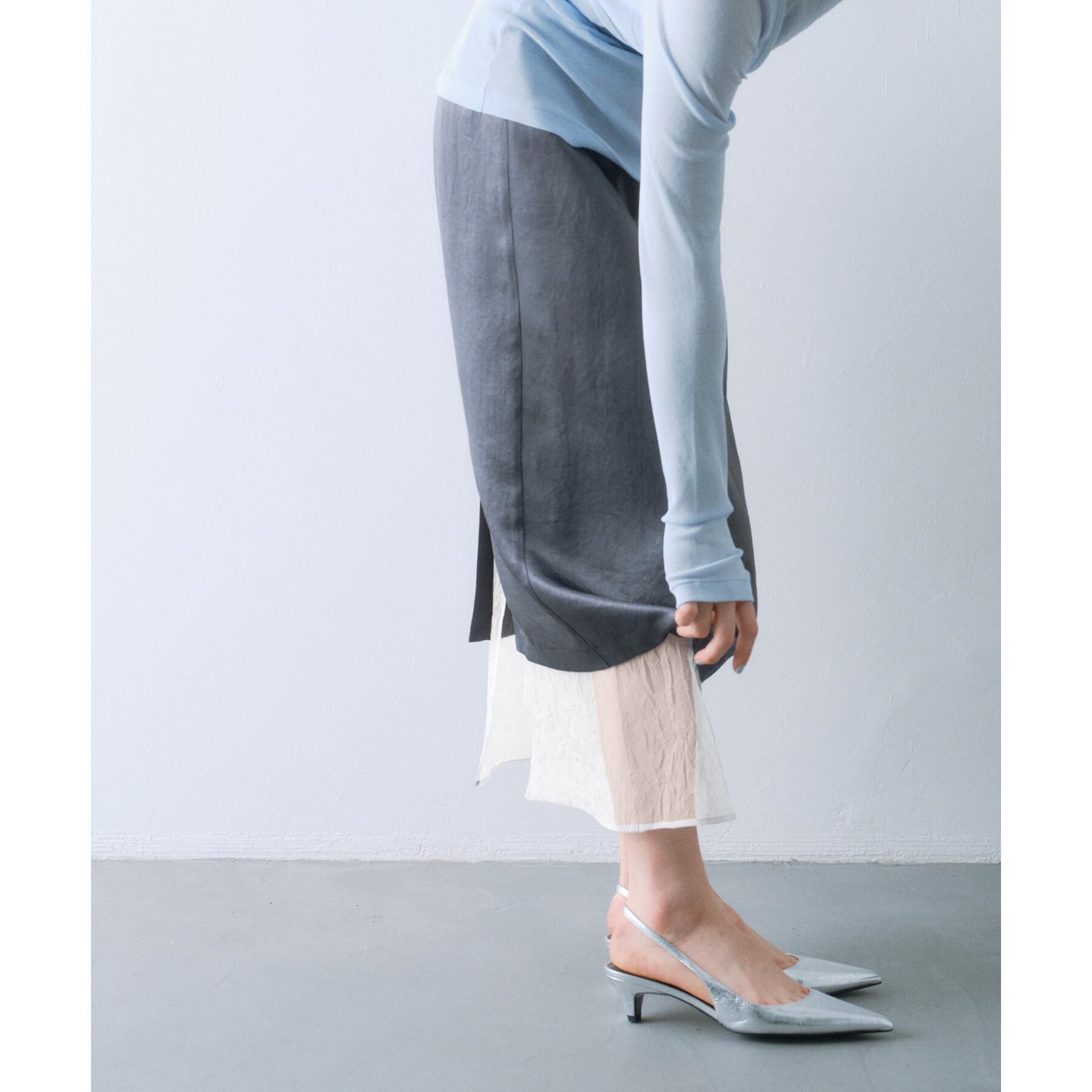 CODE A「sheer washer layered skirt」|スカート|