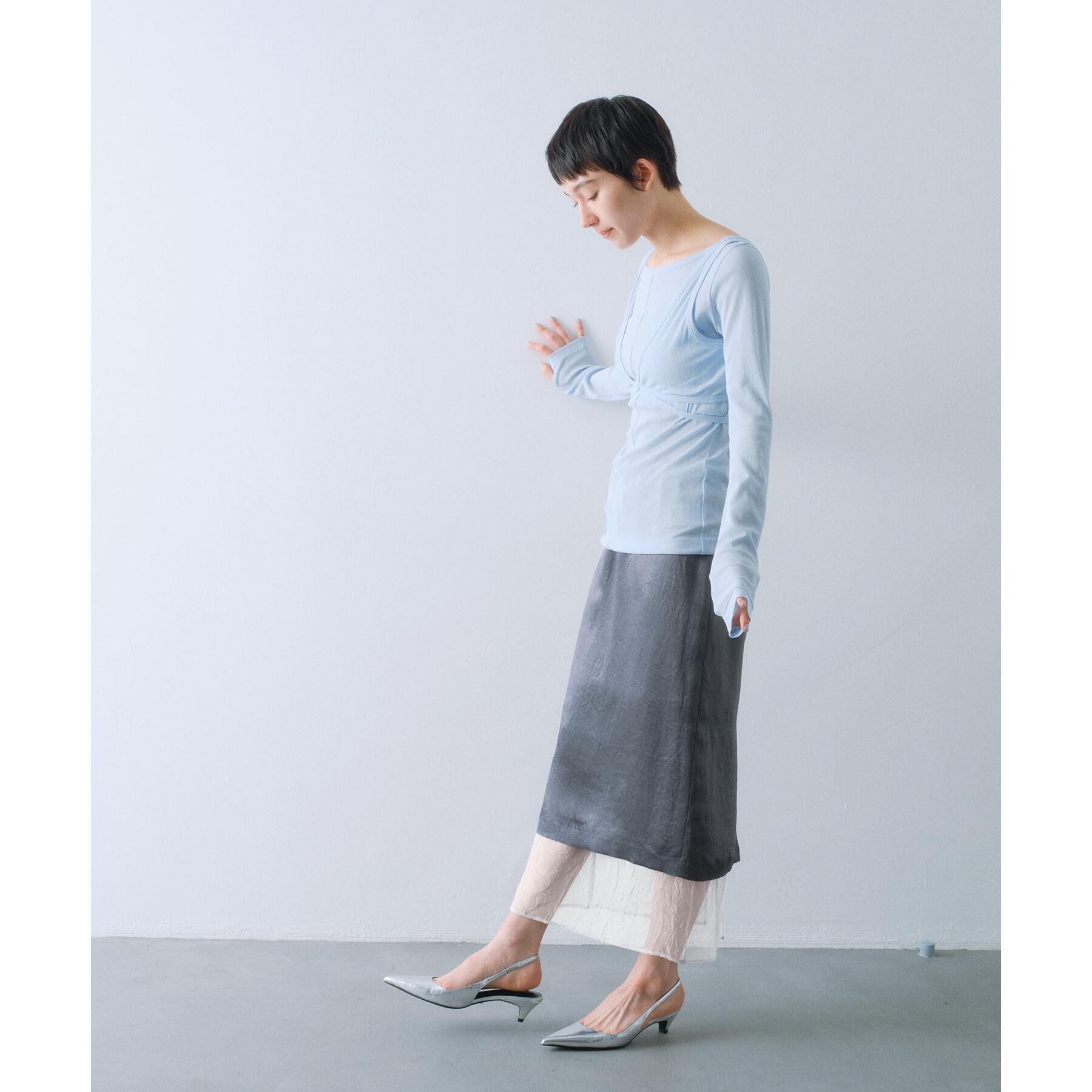 CODE A「sheer washer layered skirt」|スカート|
