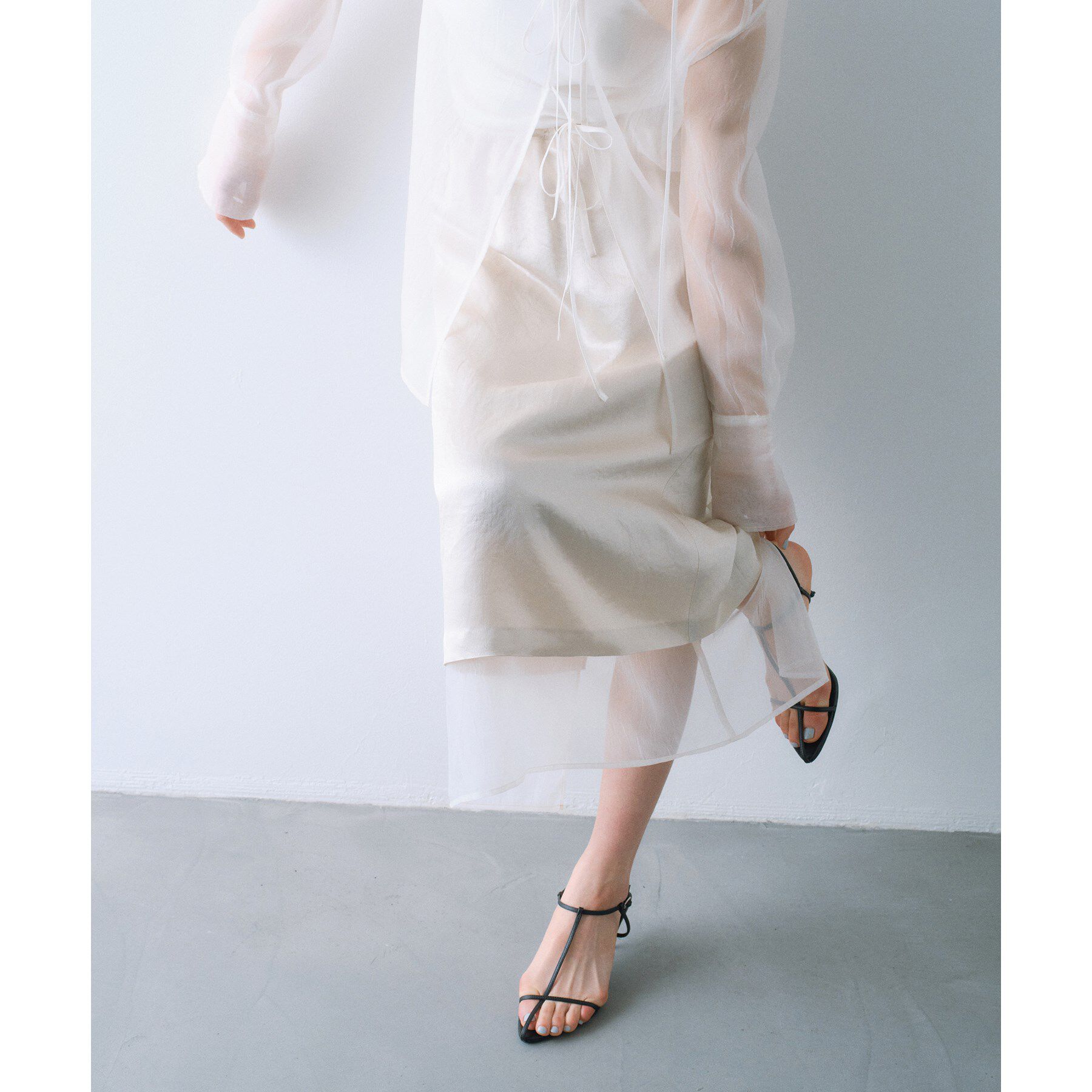 CODE A「sheer washer layered skirt」|スカート|