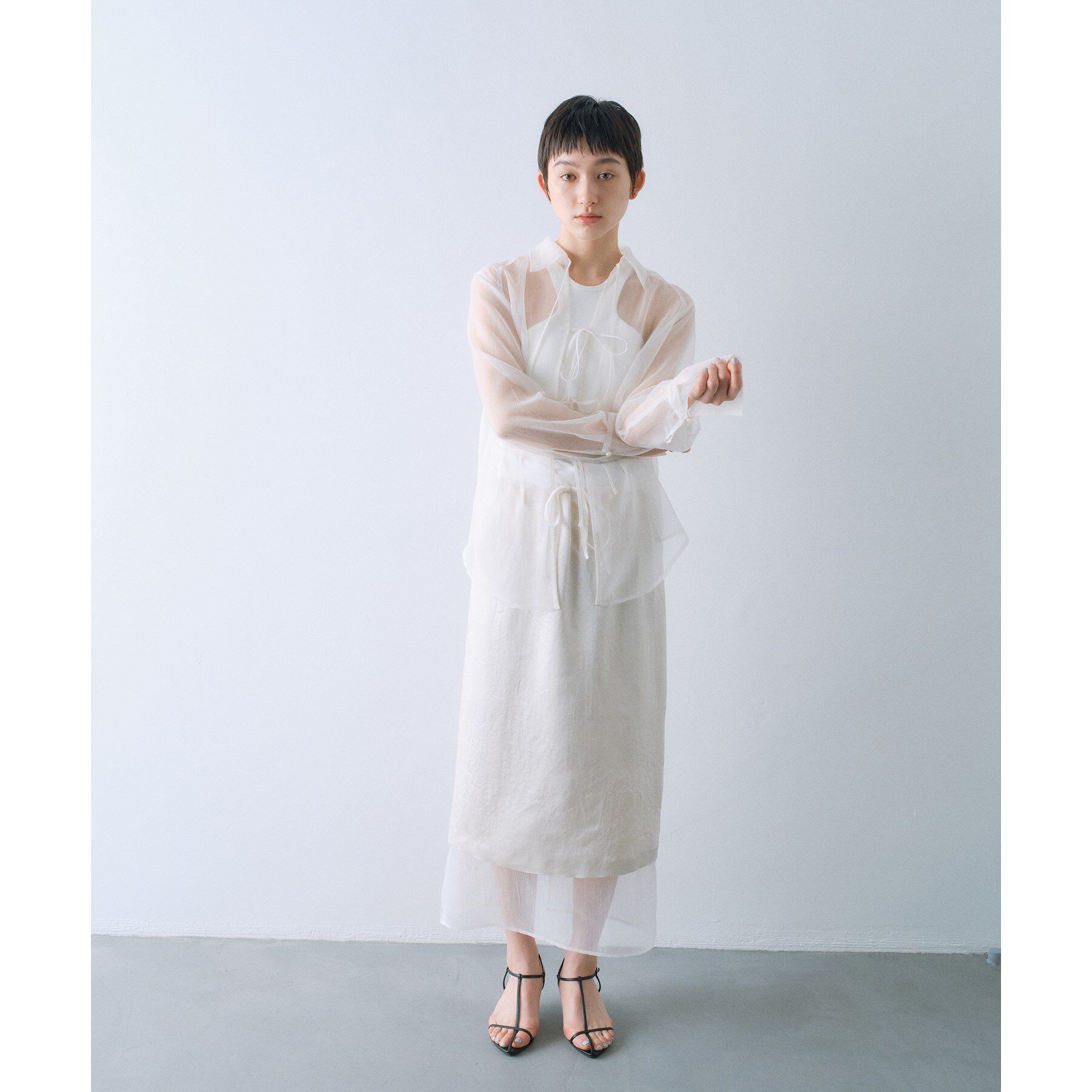 CODE A「sheer washer layered skirt」|スカート|
