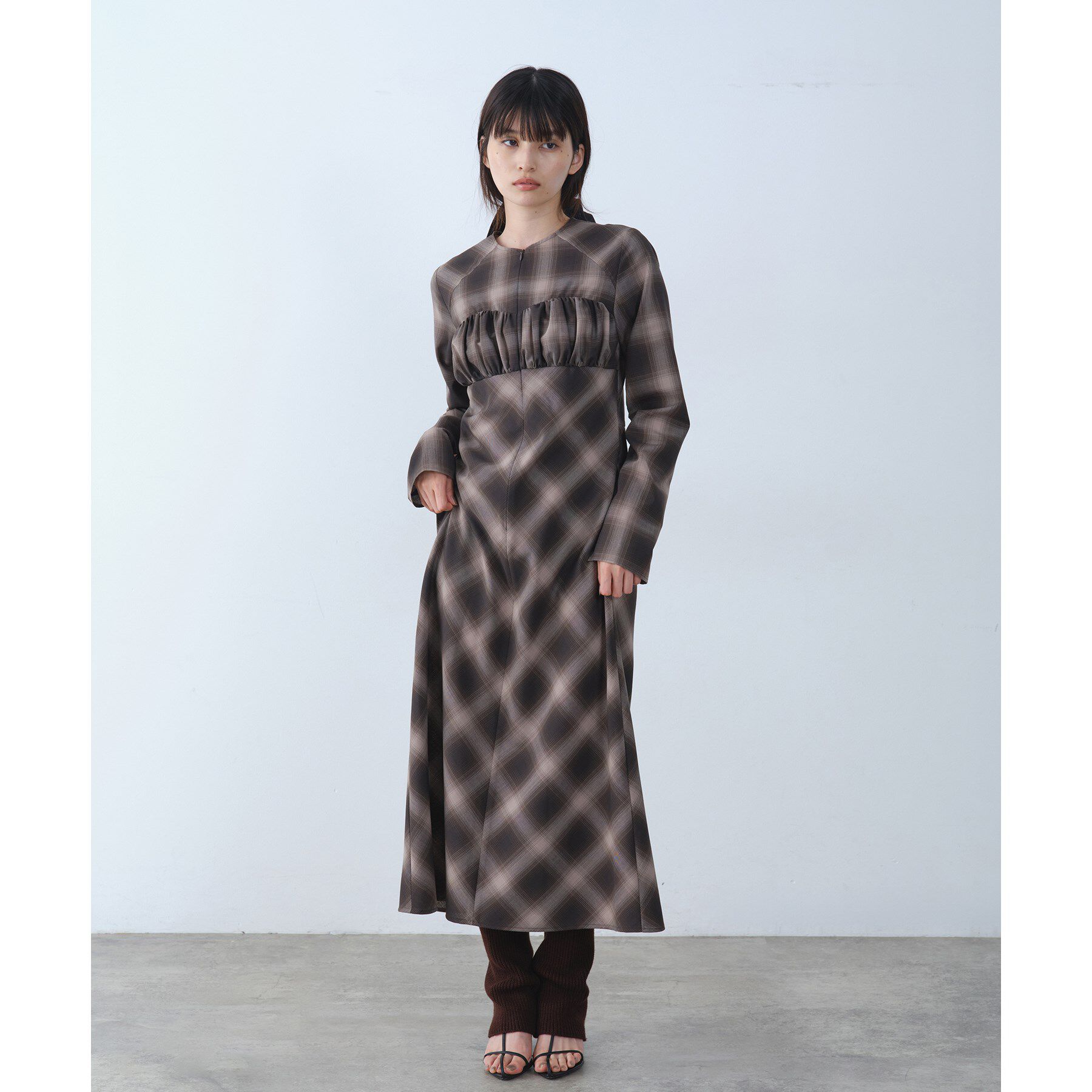 CODE A「shadow check femi dress」|ワンピース|