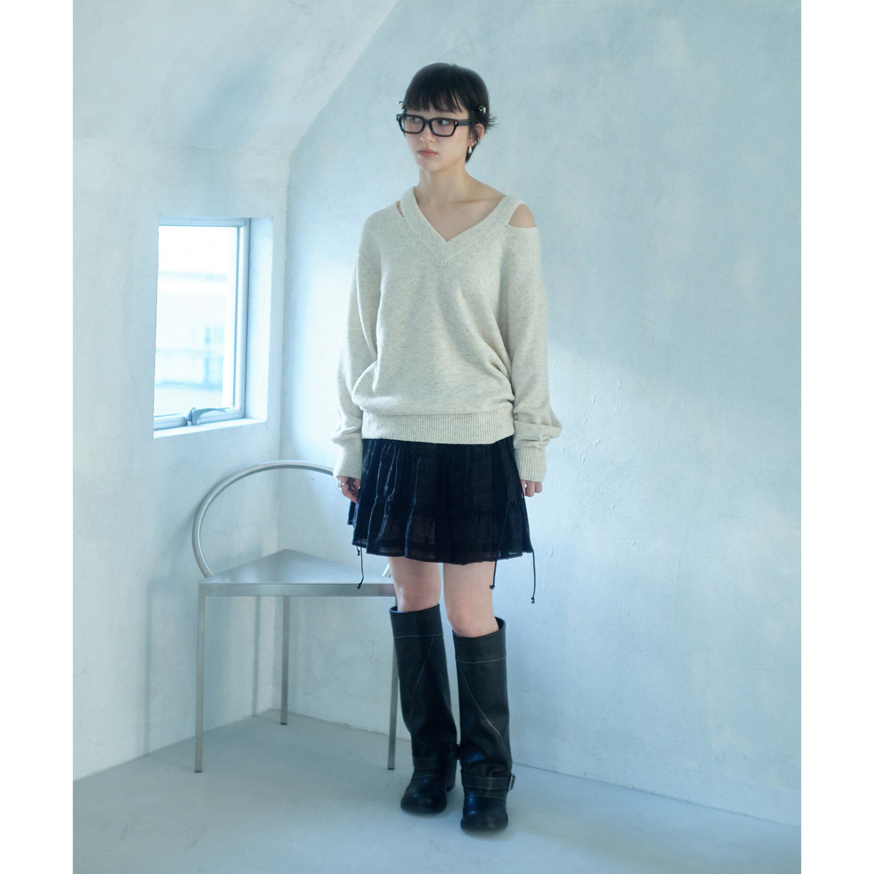 CODE A「slouch volume boots」|ショートブーツ|
