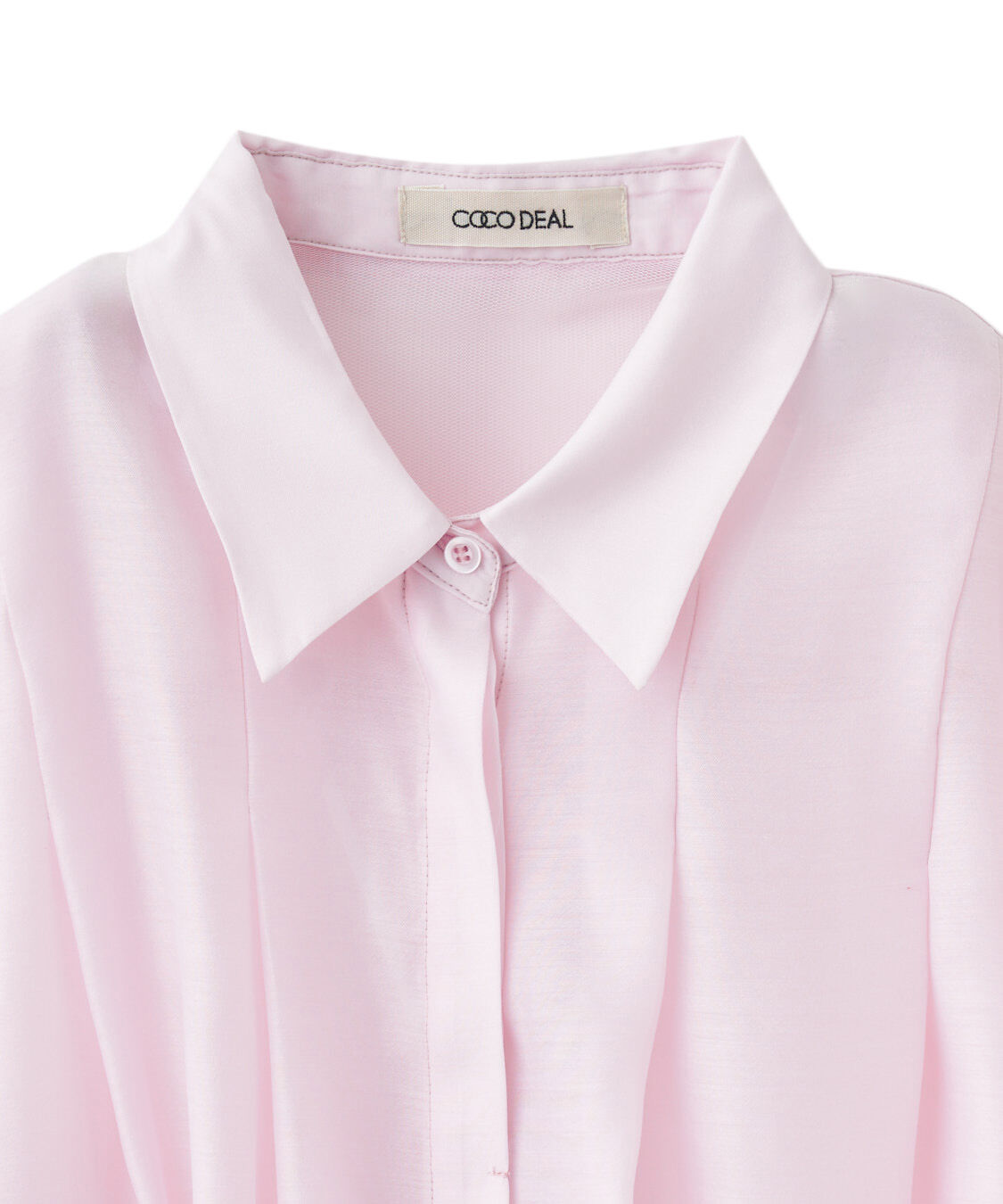 COCO DEAL「ギャザースリーブシアーシャツ」|シャツ・ブラウス|