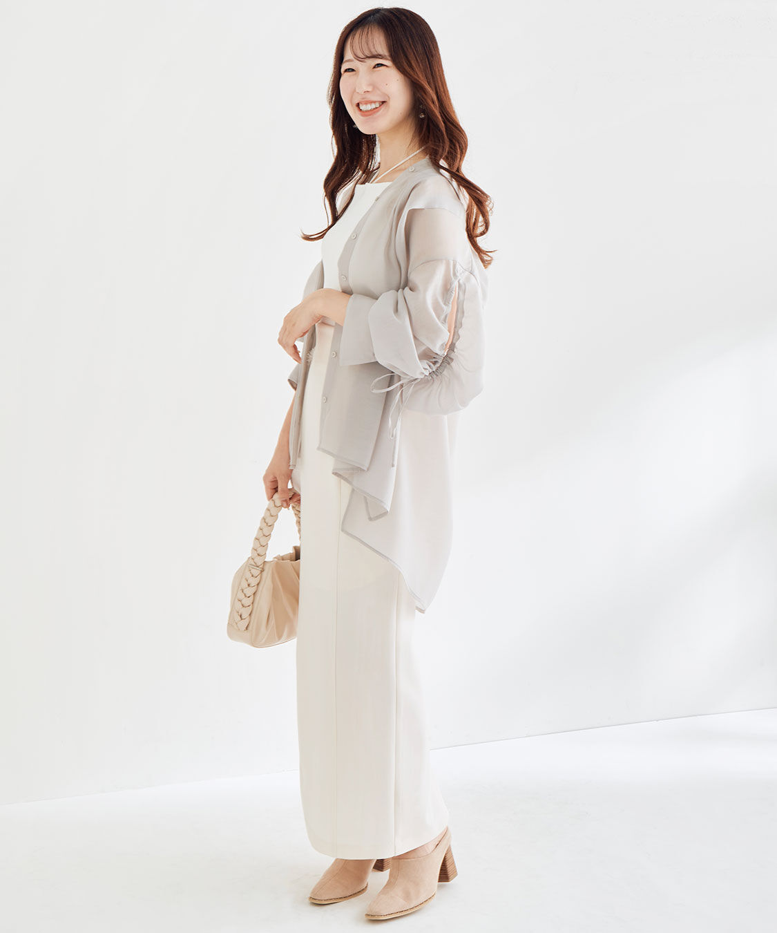 COCO DEAL「ギャザースリーブシアーシャツ」|シャツ・ブラウス|