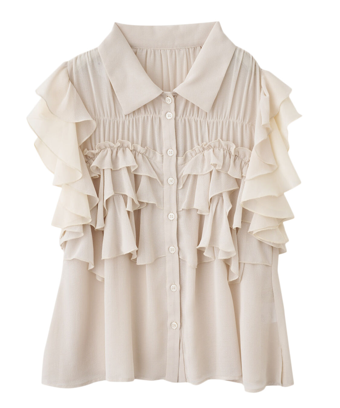 COCO DEAL「フリルシャツブラウス」|シャツ・ブラウス|