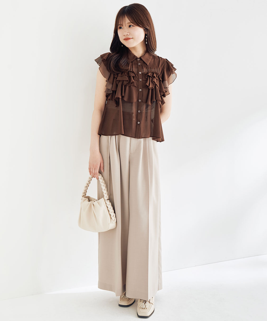 COCO DEAL「フリルシャツブラウス」|シャツ・ブラウス|